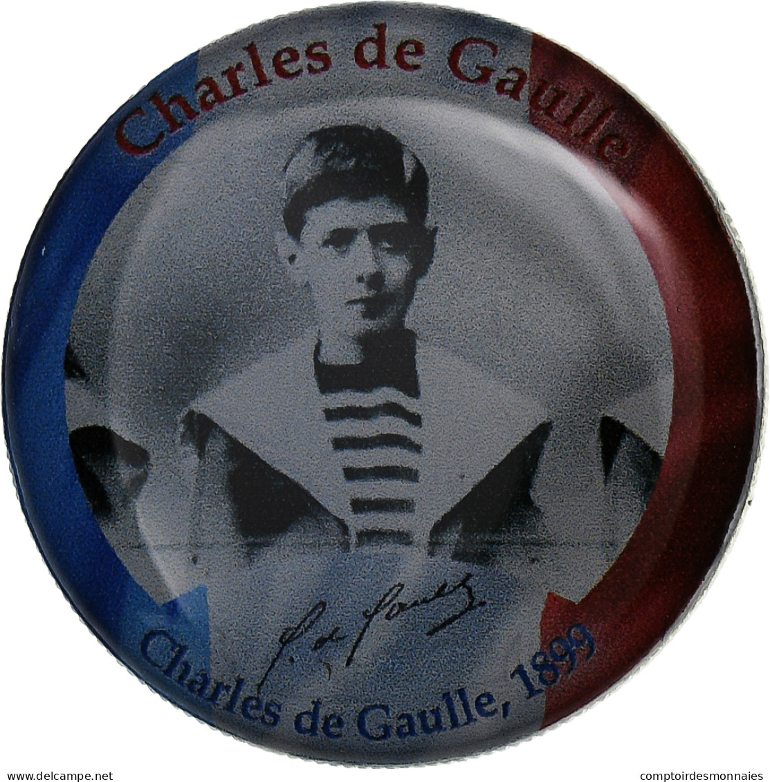 France, Jeton, Charles De Gaulle, 1899, Nickel, TTB - Autres & Non Classés