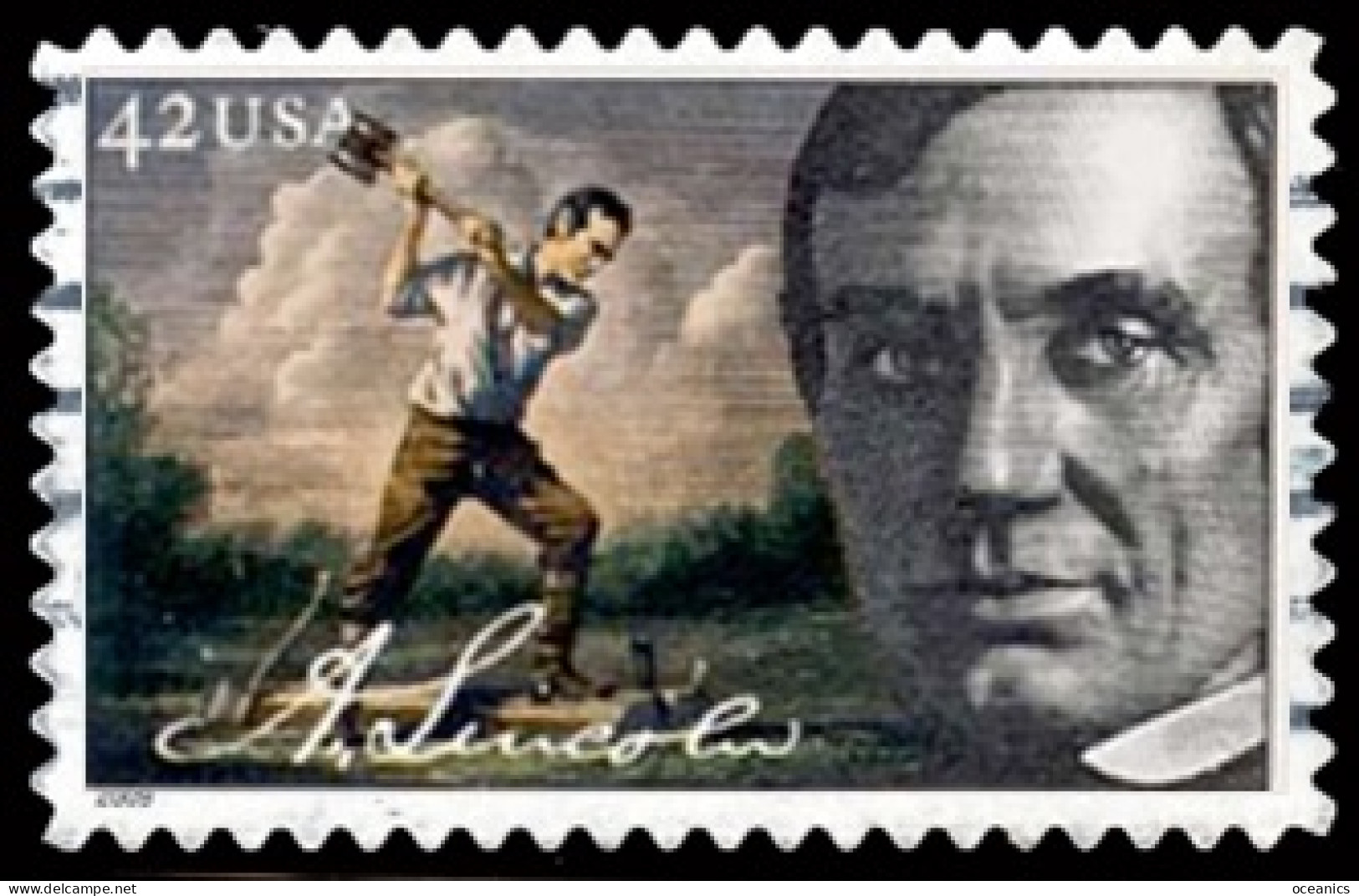Etats-Unis / United States (Scott No.4380 - Abraham Lincoln) (o) - Used Stamps