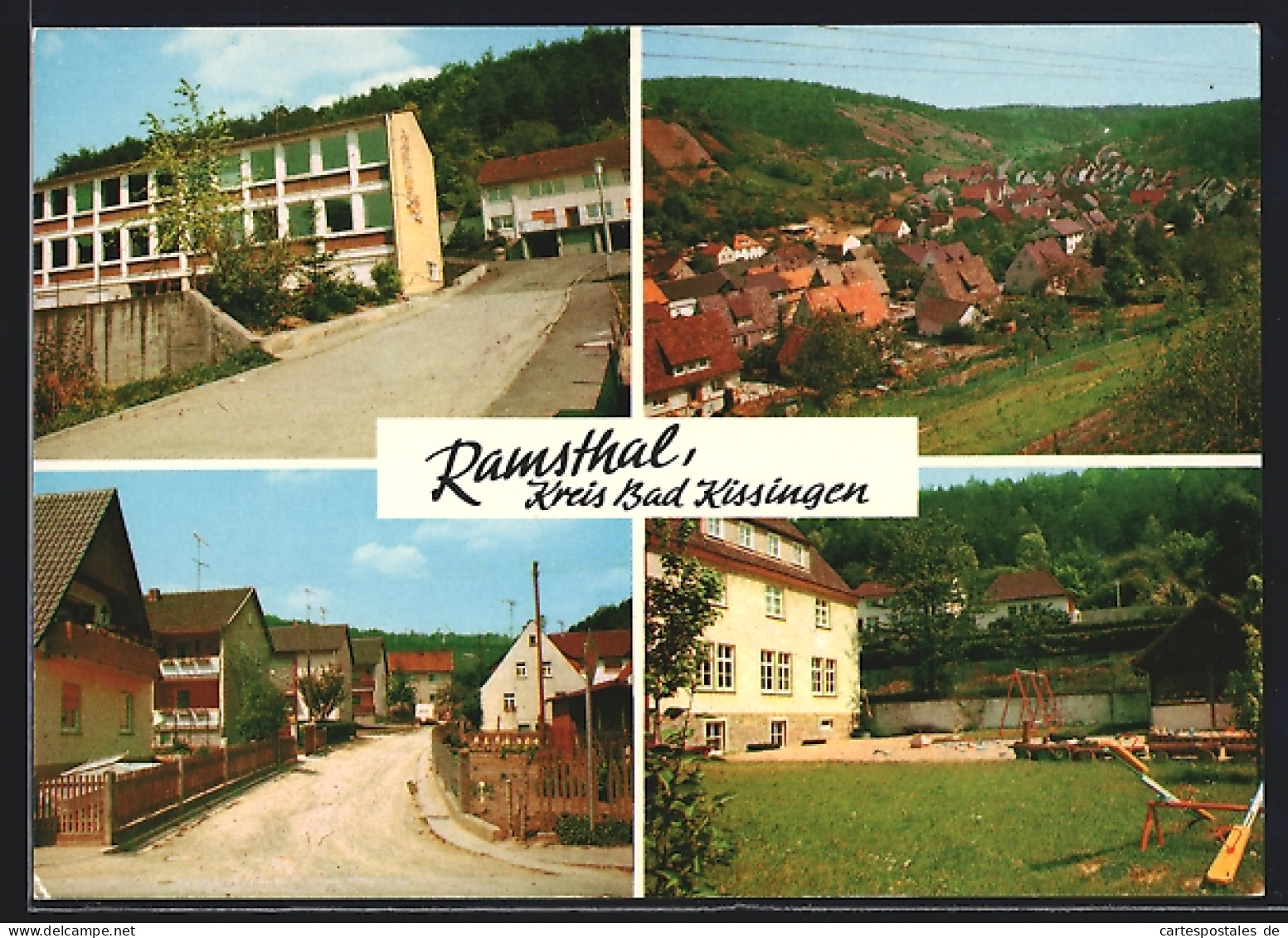 AK Ramsthal 7Kreis Bad Kissingen, Strassenpartie Mit Gebäudeansicht, Spielplatz, Teilansicht  - Bad Kissingen