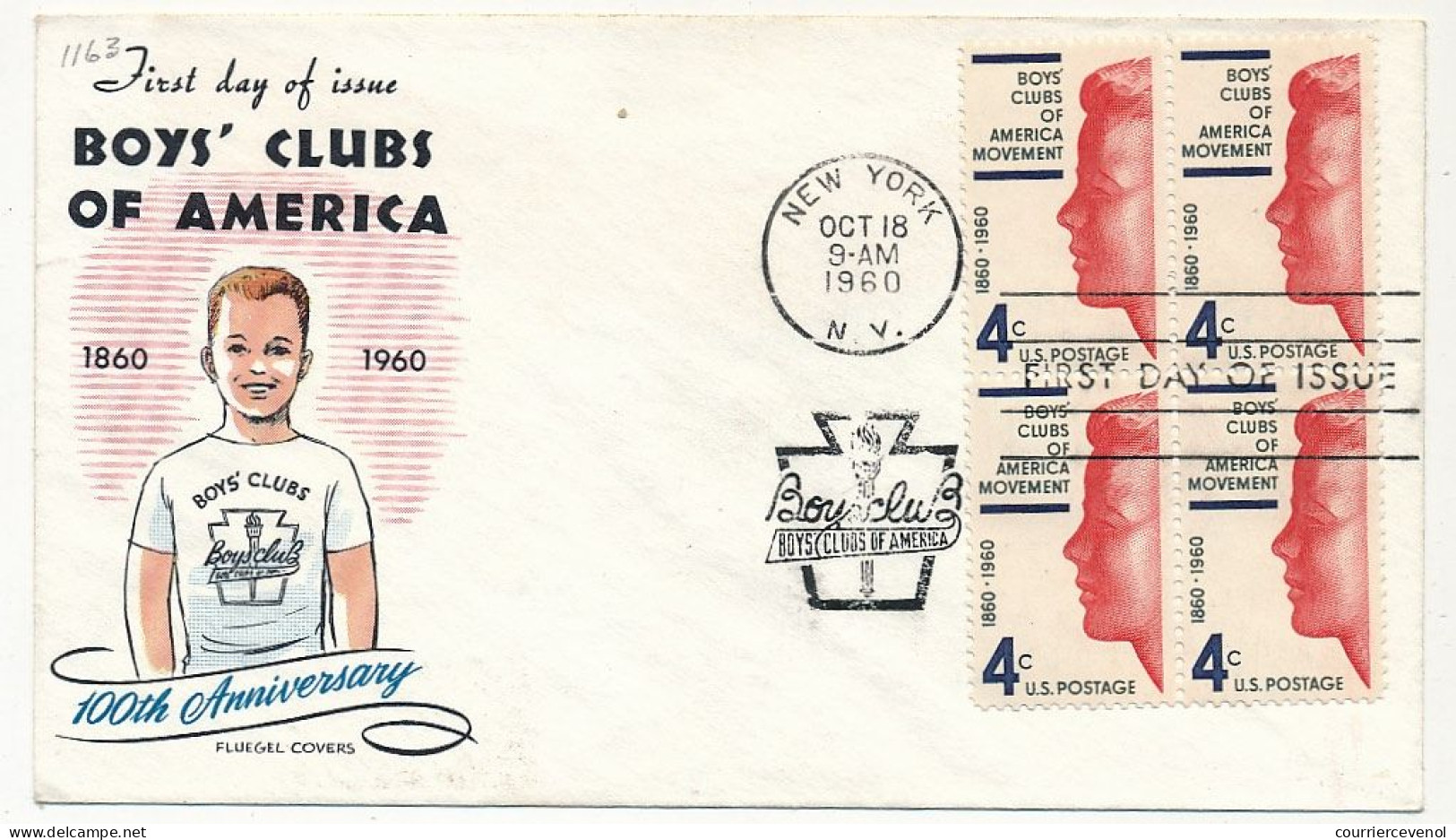 Etats Unis => Enveloppe FDC =>  100th Anniversary Boys Clubs Of America - New York - 18 Oct 1980 - 1951-1960