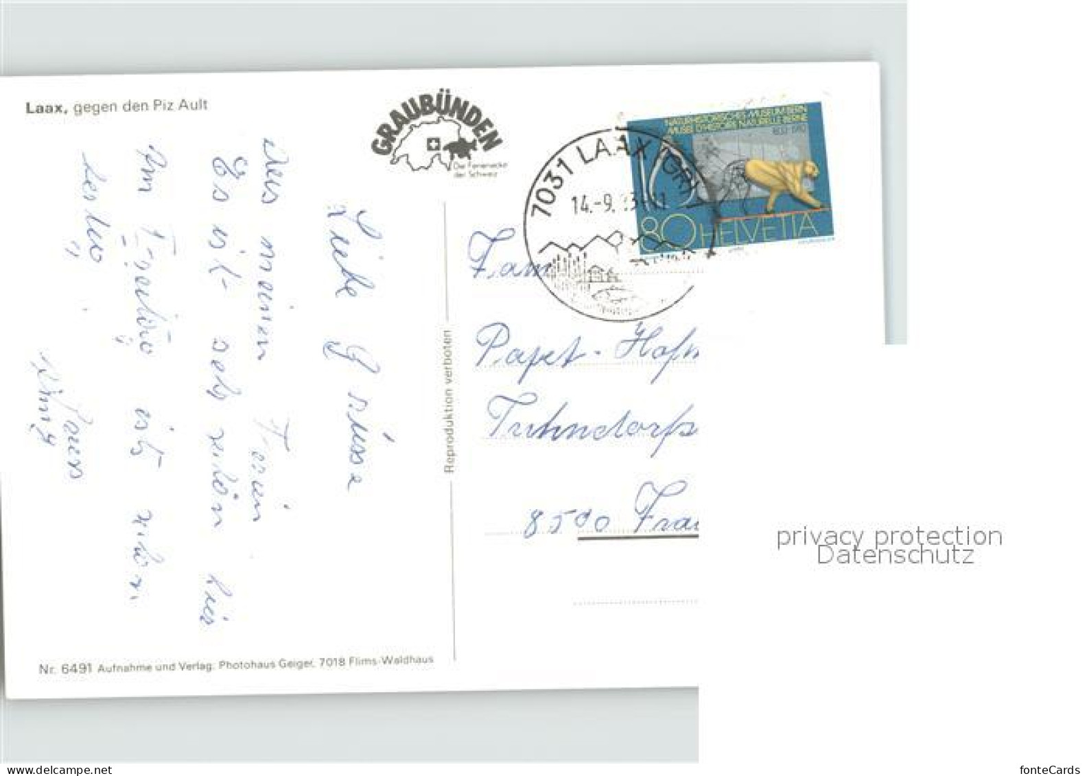 11918825 Laax Piz Ault Laax GR - Andere & Zonder Classificatie