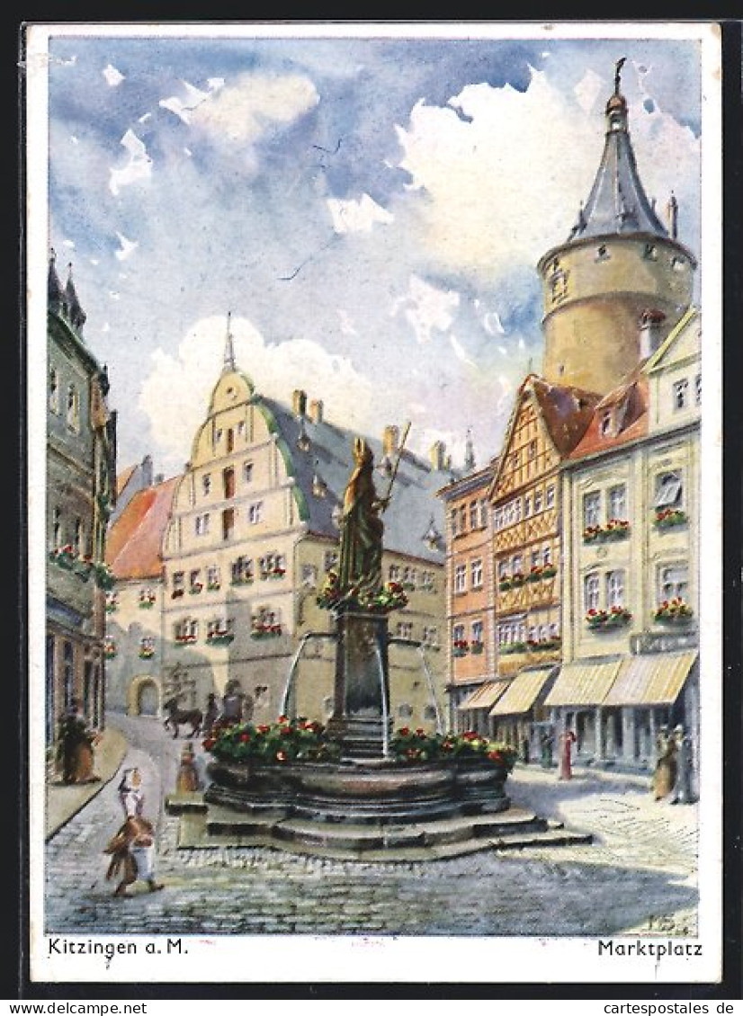 AK Kitzingen, Marktplatz  - Kitzingen