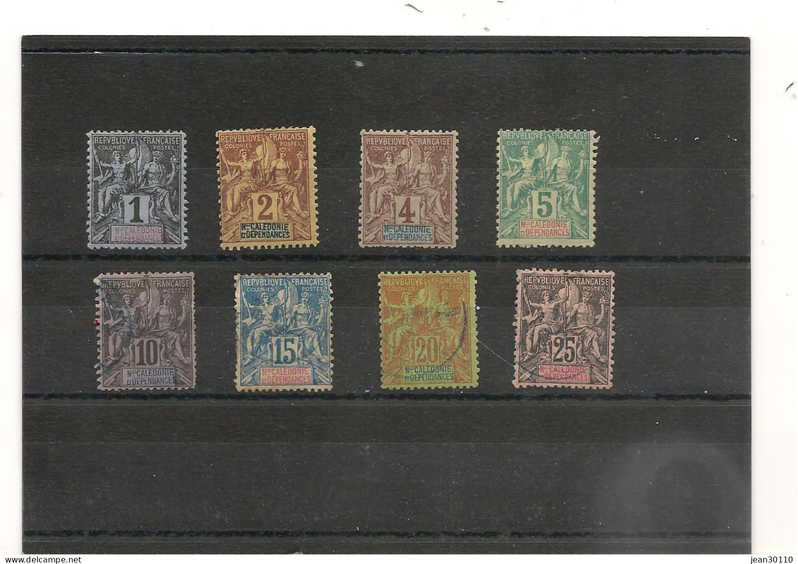 NOUVELLE CALÉDONIE 1892 N° 41/48*et Oblitéré Cote : 40,00 € - Unused Stamps