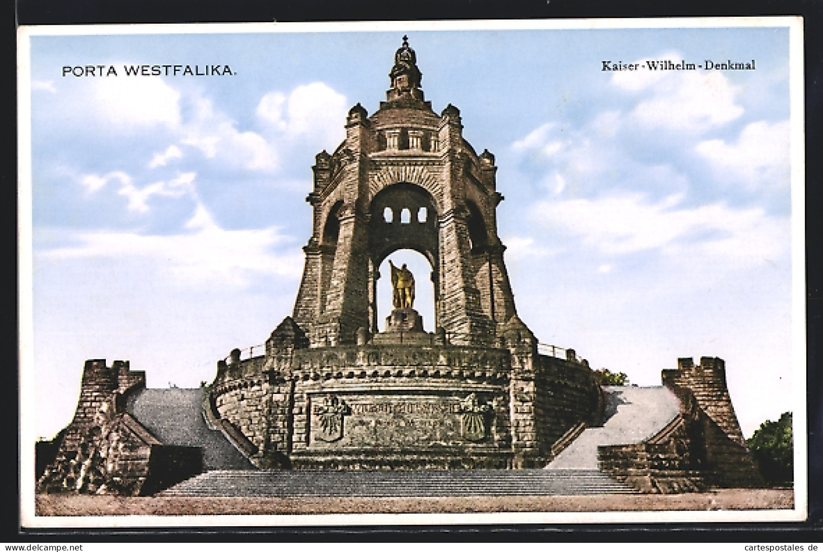 AK Porta Westfalica, Kaiser-Wilhelm-Denkmal  - Porta Westfalica