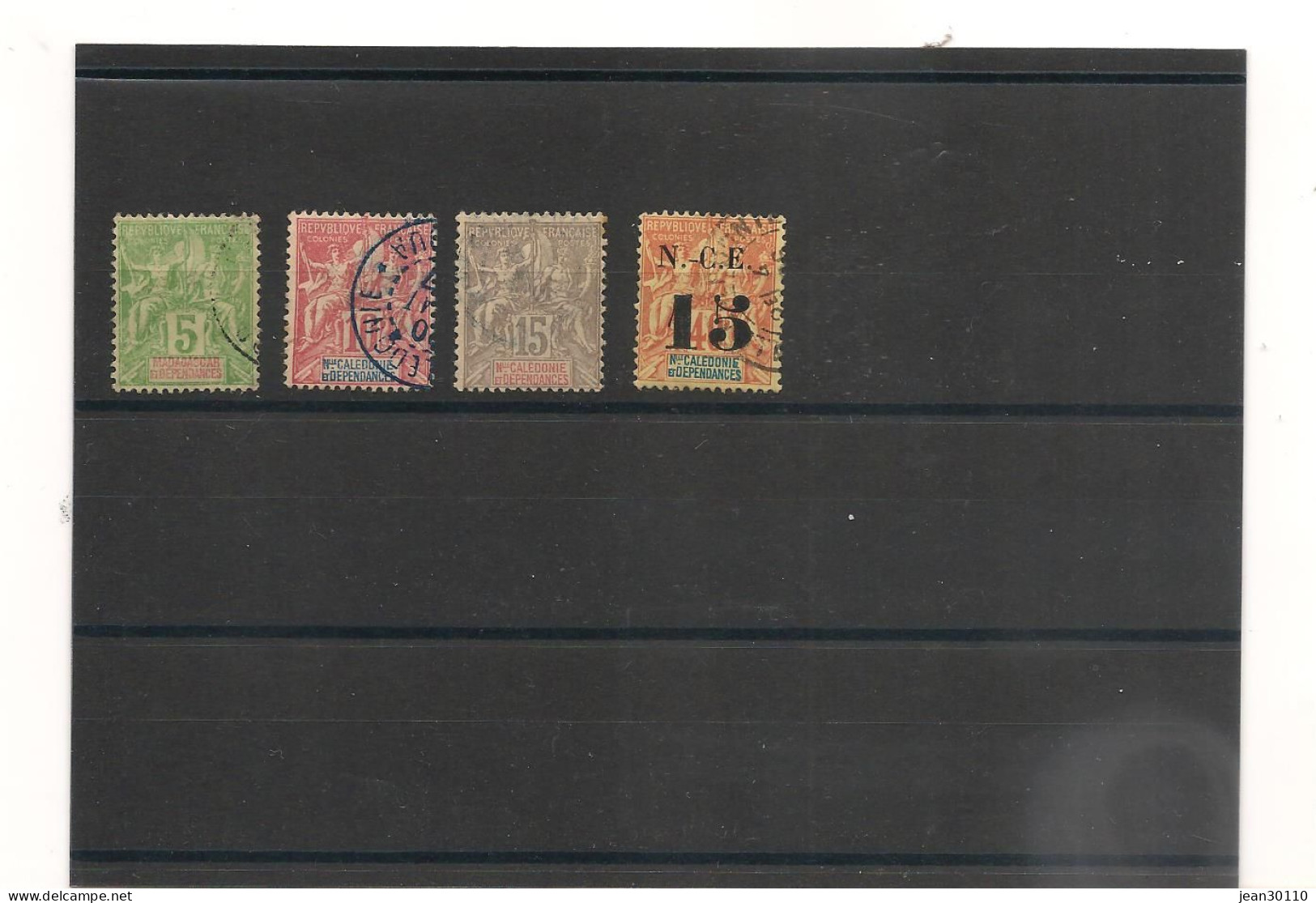 NOUVELLE CALÉDONIE 1900/01 N° 59/61-66 Oblitéré Cote : 18,50 € - Used Stamps