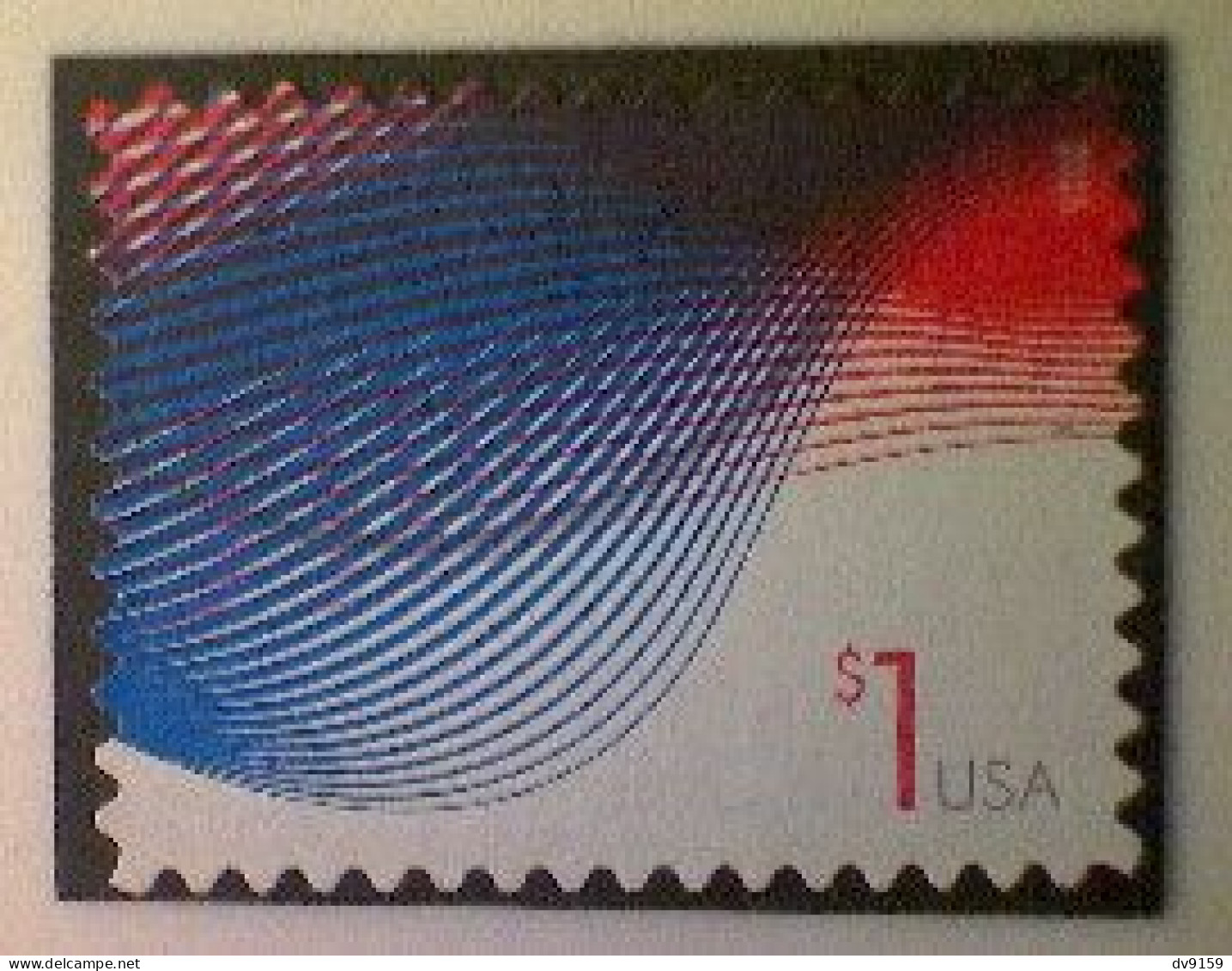 United States, Scott #4953, Used(o), 2015, Patriotic Waves, $1.00, Red And Blue - Gebraucht