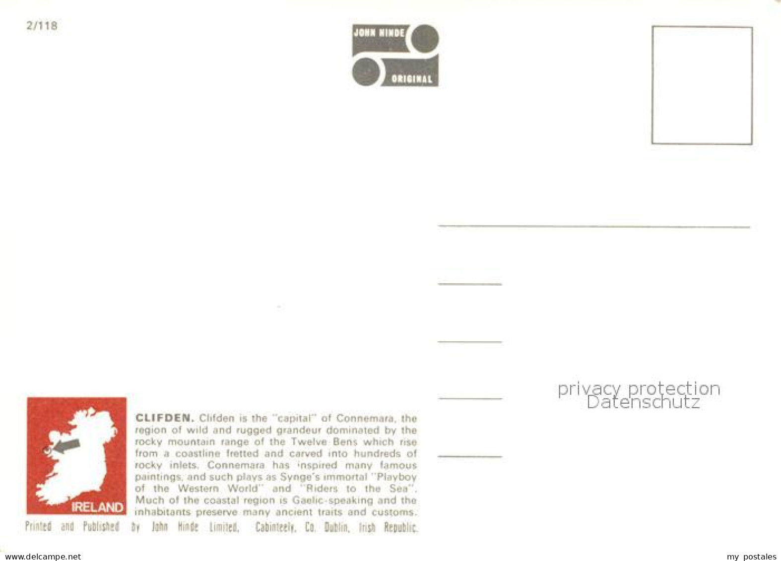 73595190 Connemara Clifden And The Twelve Pins Fliegeraufnahme Connemara - Autres & Non Classés
