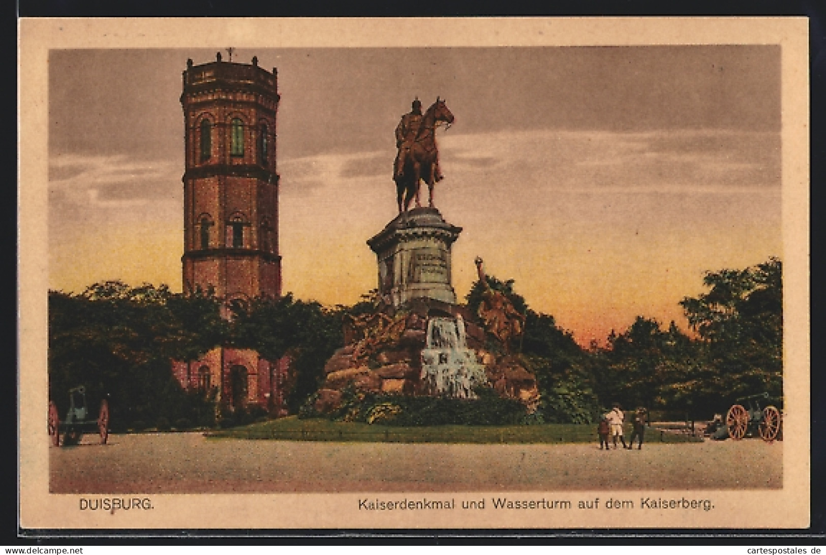 AK Duisburg, Kaiserdenkmal Und Wasserturm Auf Dem Kaiserberg  - Duisburg