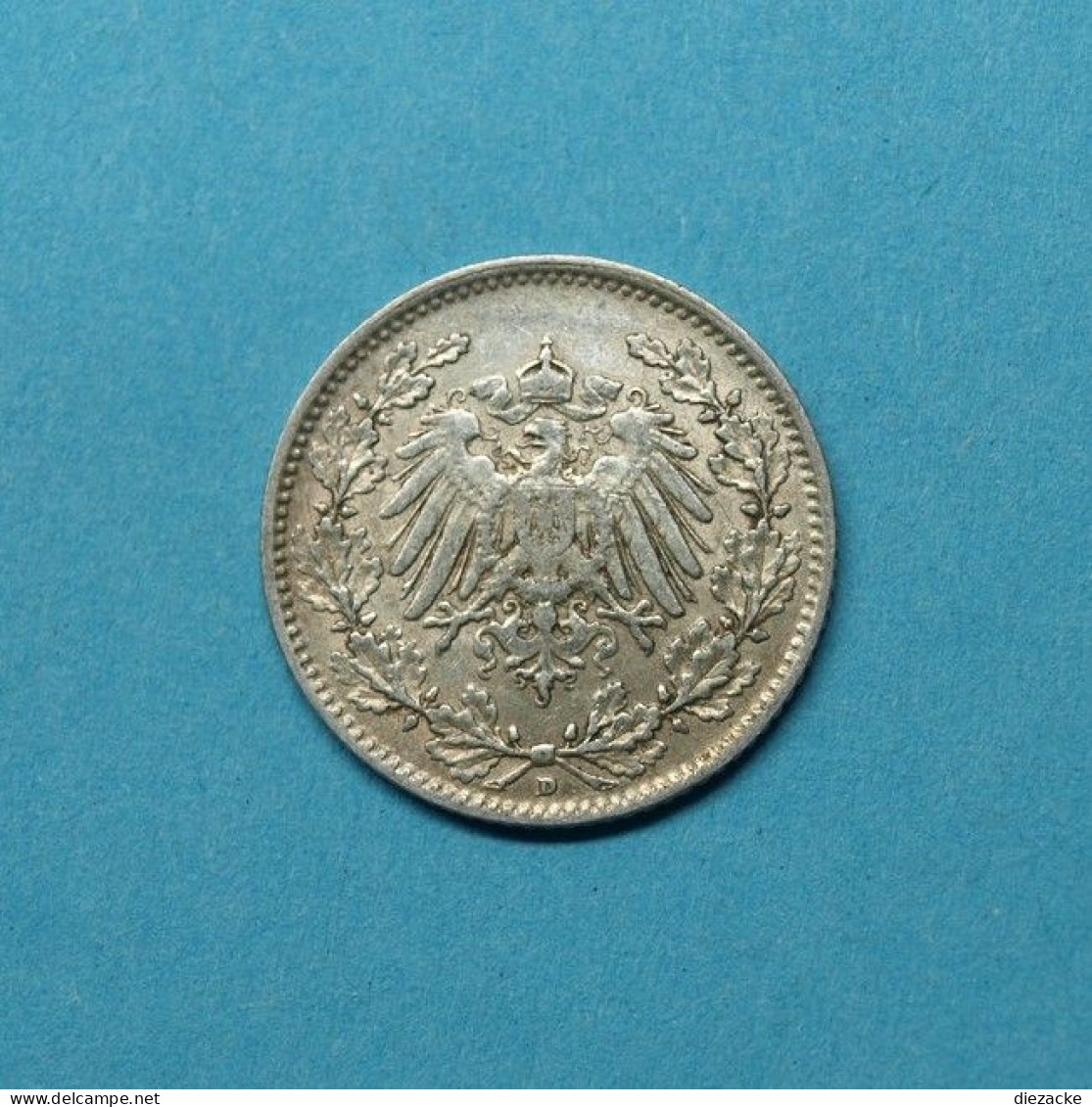 Deutsches Reich 1906 D 1/2 Mark Silber (M4809 - Other & Unclassified