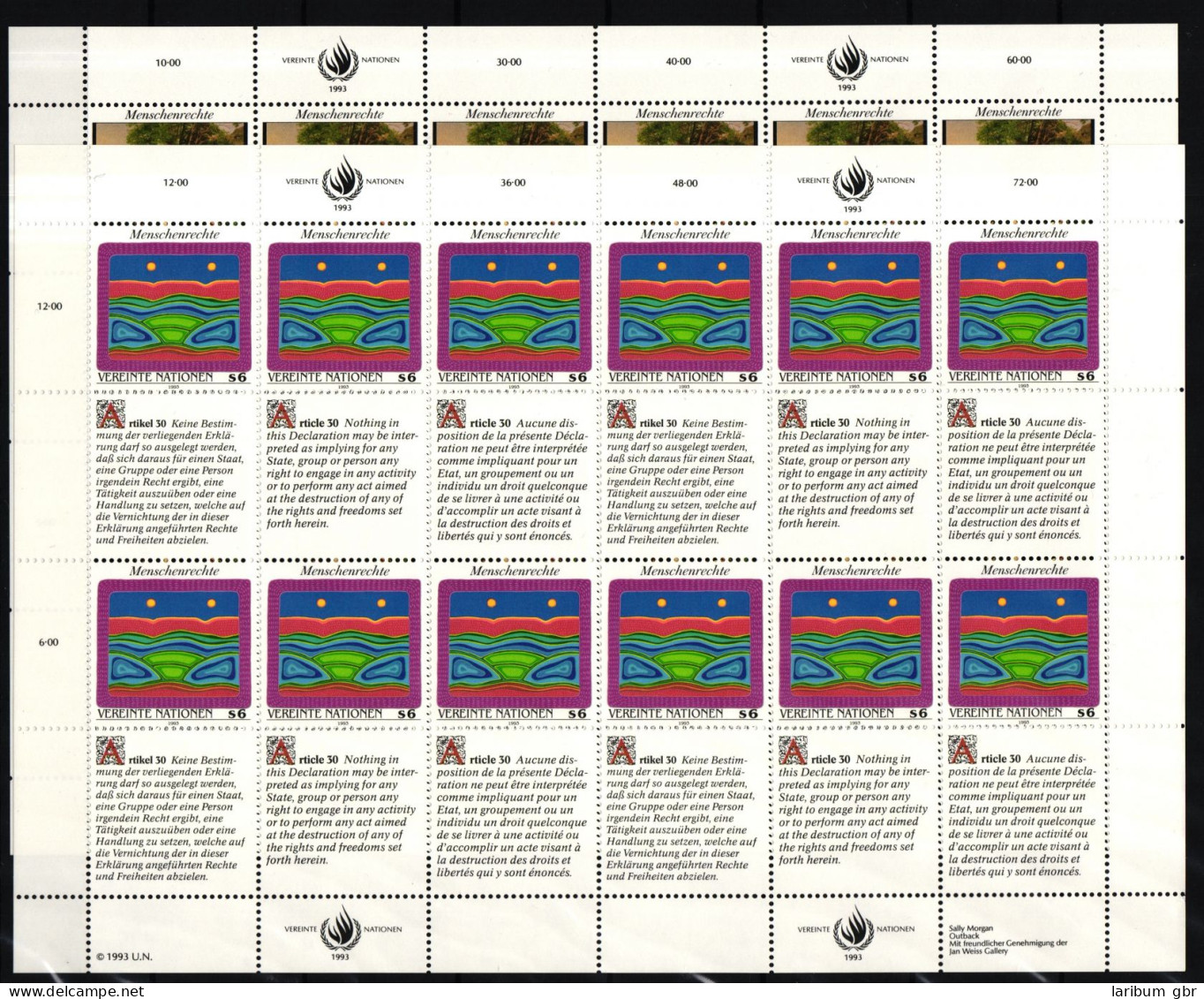 Vereinte Nationen Wien 150-151 Postfrisch Als Bogensatz #IP866 - Andere & Zonder Classificatie