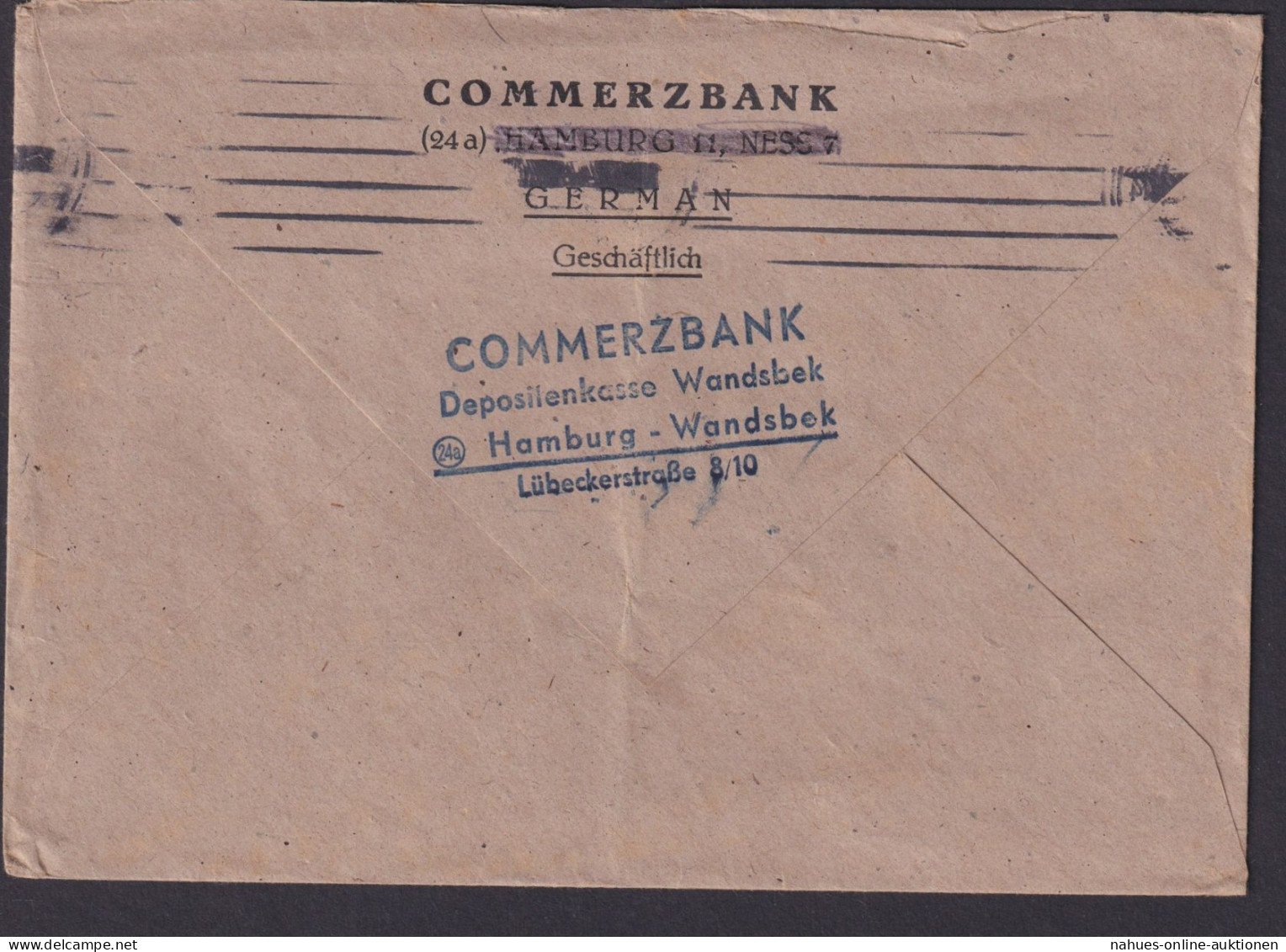 All. Besetzung Geschäftsbrief Brief MEF 16 Pfg Kontrollrat Hamburg N. Barsbüttel - Sonstige & Ohne Zuordnung