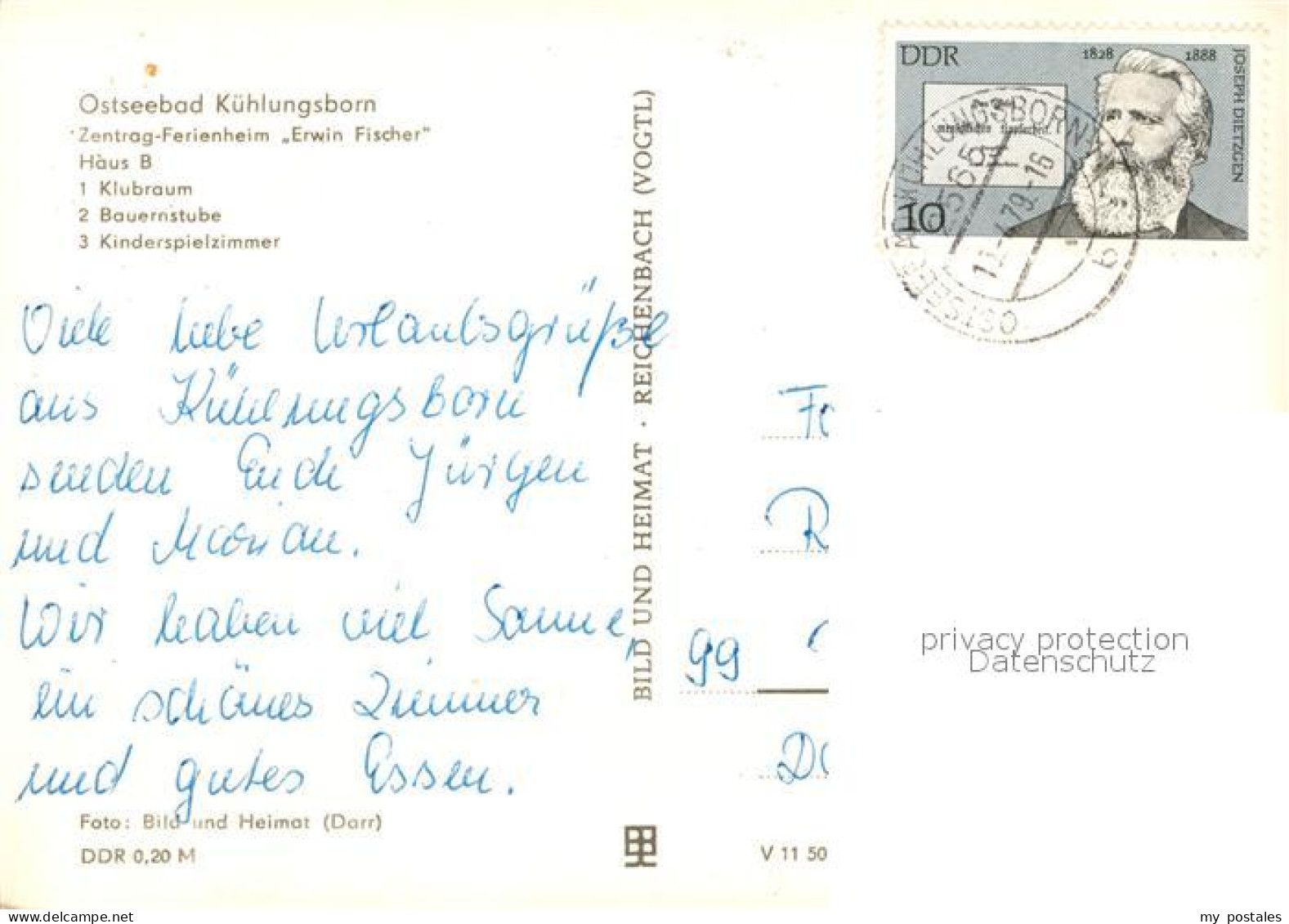 73593512 Kuehlungsborn Ostseebad Zentrag Ferienheim Erwin Fischer Klubraum Bauer - Kuehlungsborn