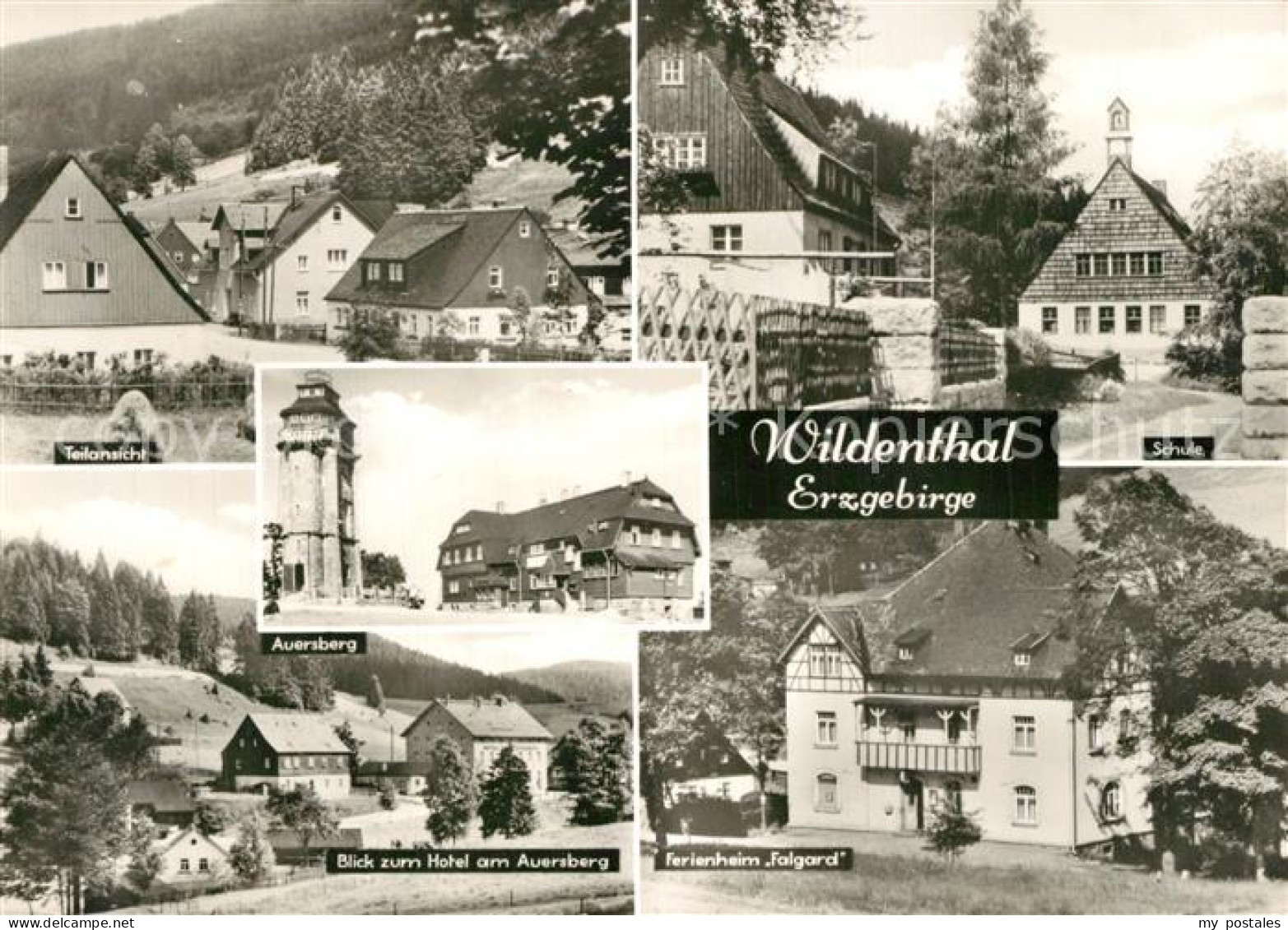 73593482 Wildenthal Eibenstock Teilansicht Schule Auersberg Aussichtsturm Hotel  - Eibenstock