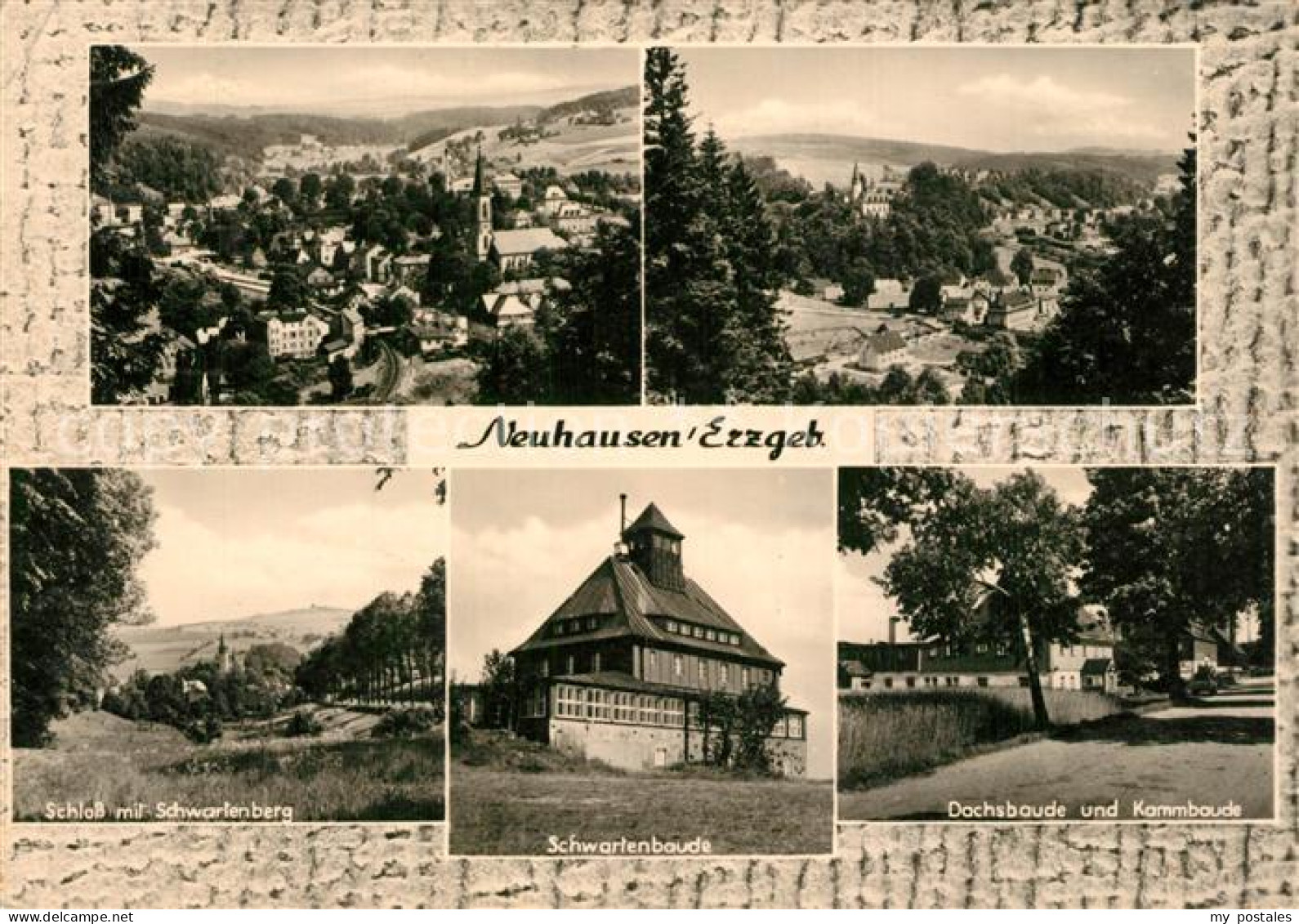 73593467 Neuhausen Erzgebirge Panorama Schloss Schwartenberg Schwartenbaude Dach - Neuhausen (Erzgeb.)