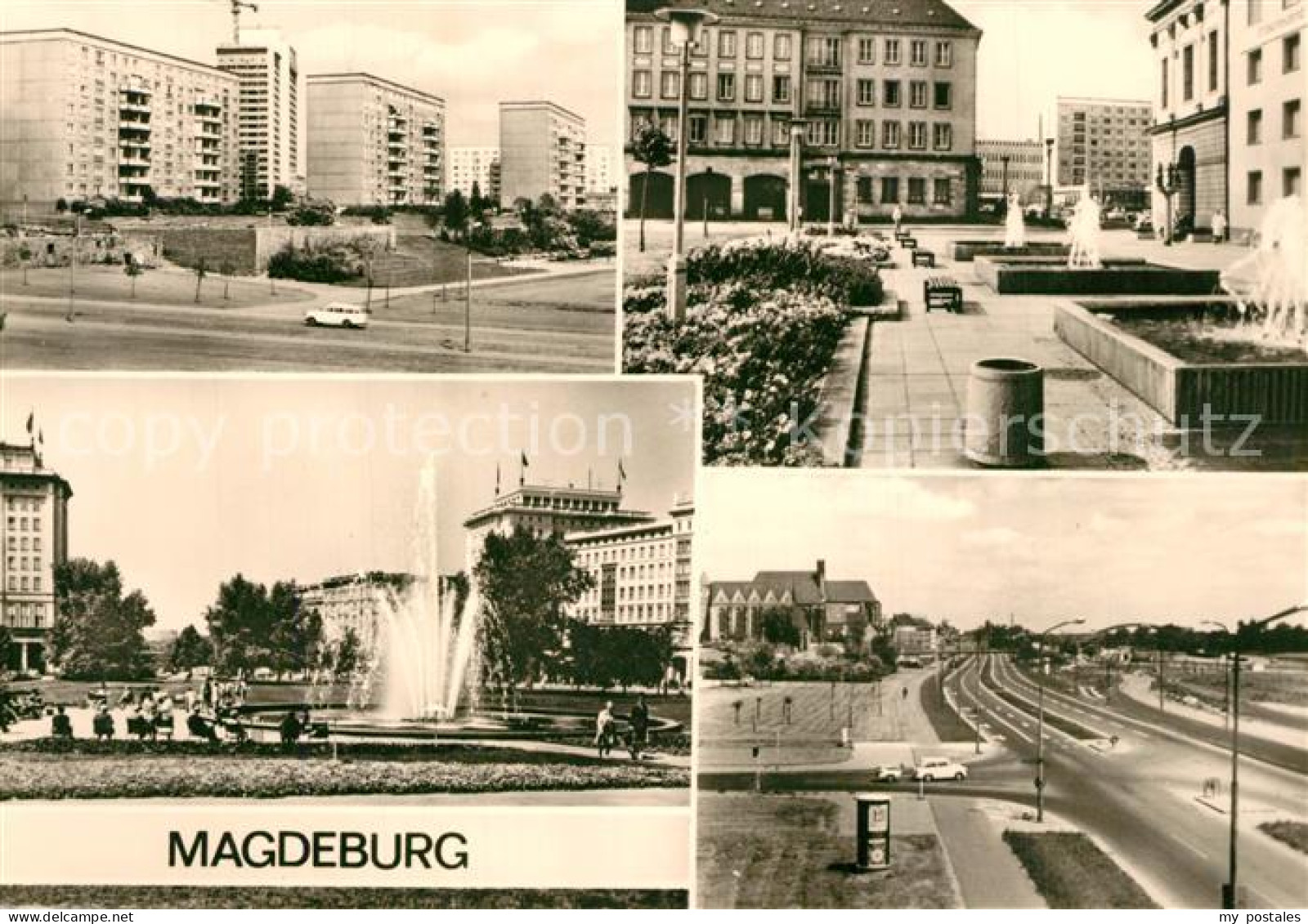 73593365 Magdeburg Hochhaus Jakobstrasse Rathaus Springbrunnen Wilhelm Pieck All - Maagdenburg