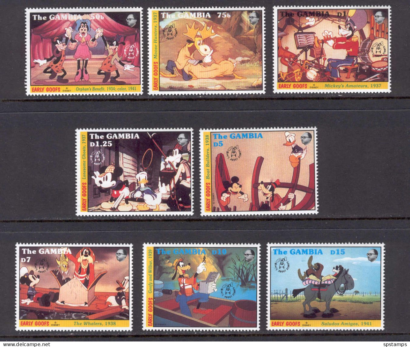 Disney Set Gambia 1992 Early Goofs MNH - Disney