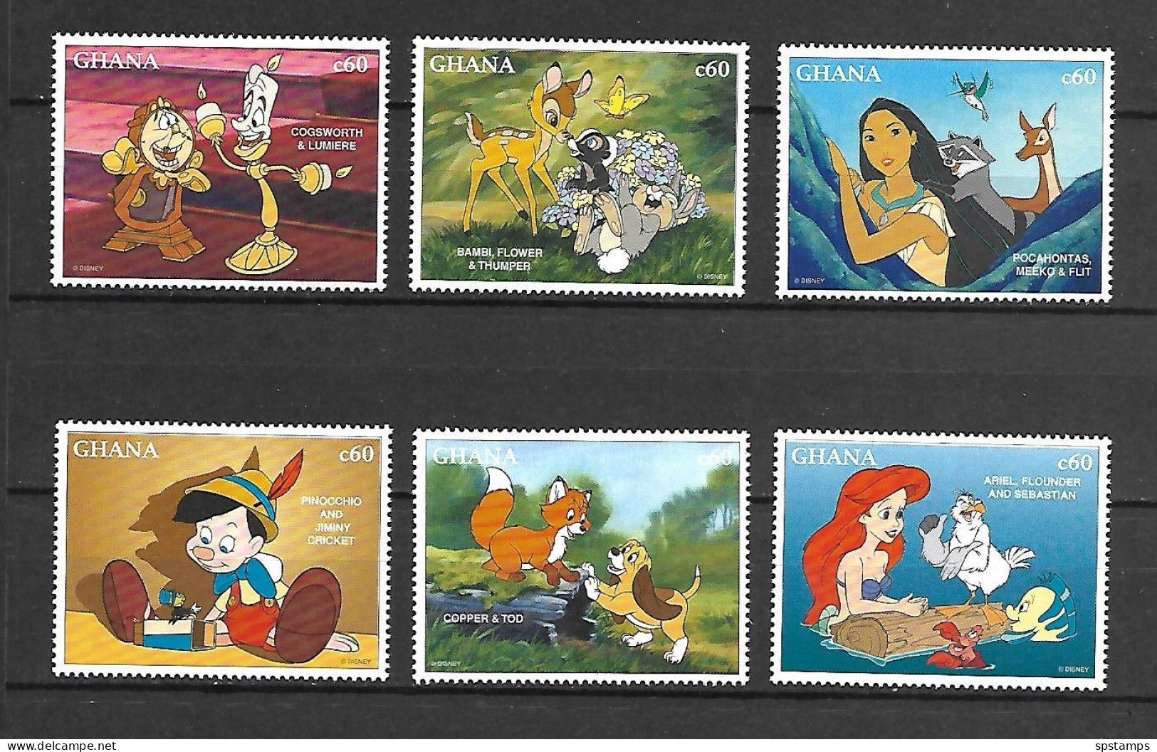 Disney Set Ghana 1996 Best Friends MNH - Disney