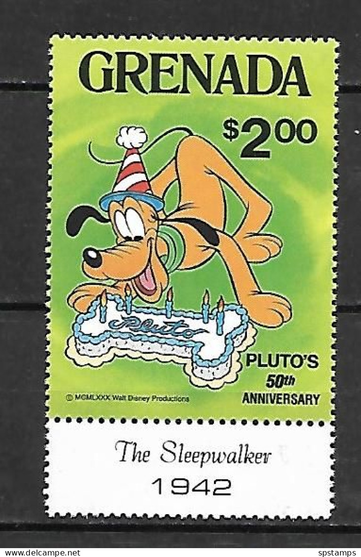 Disney Set Grenada 1981 50th Anniversary Of Pluto MNH - Disney