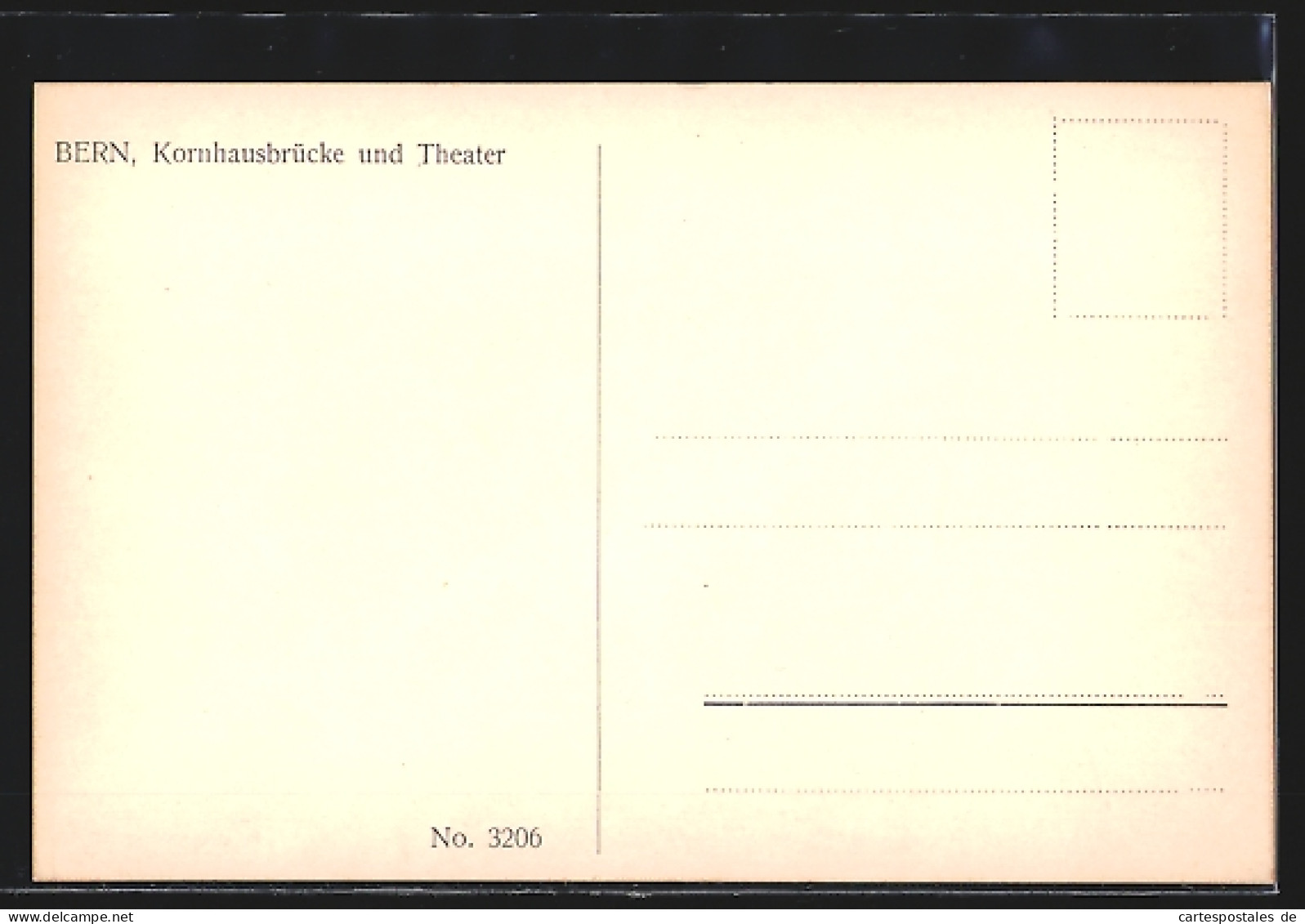AK Bern, Strassenbahn Auf Der Kornhausbrücke, Mit Theater  - Strassenbahnen