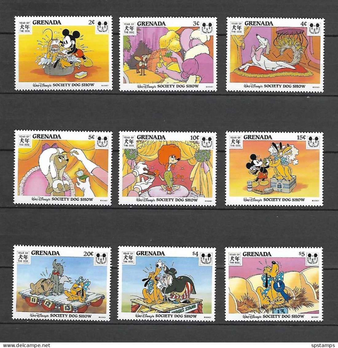 Disney Set Grenada 1994 Society Dog Show MNH - Disney