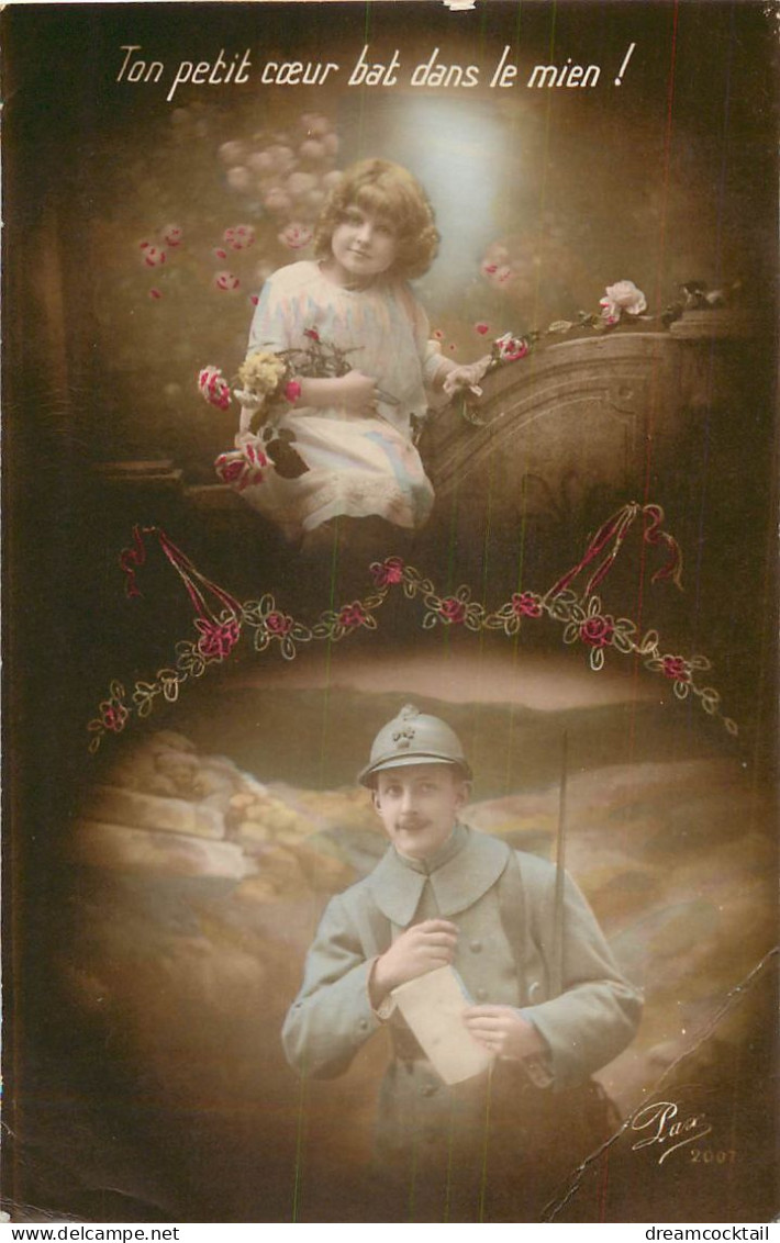 (S) Superbe LOT N°15 De 50 Cartes Postales Anciennes Fantaisies Fleurs, Soldats, Portraits Photo, Fêtes, Paysages, Amour - 5 - 99 Cartes