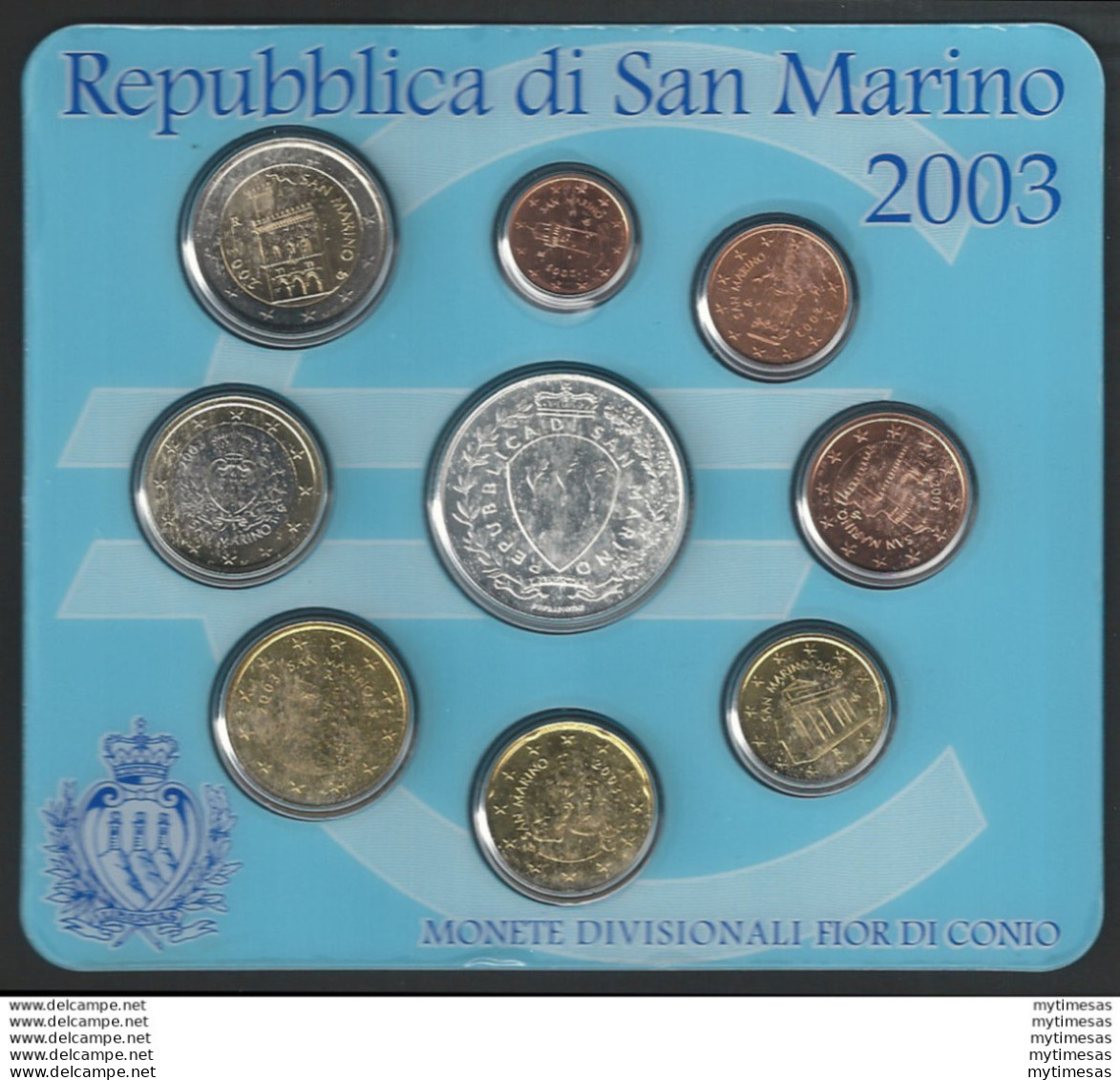 2003 San Marino Divisionale 9 Monete FDC - San Marino
