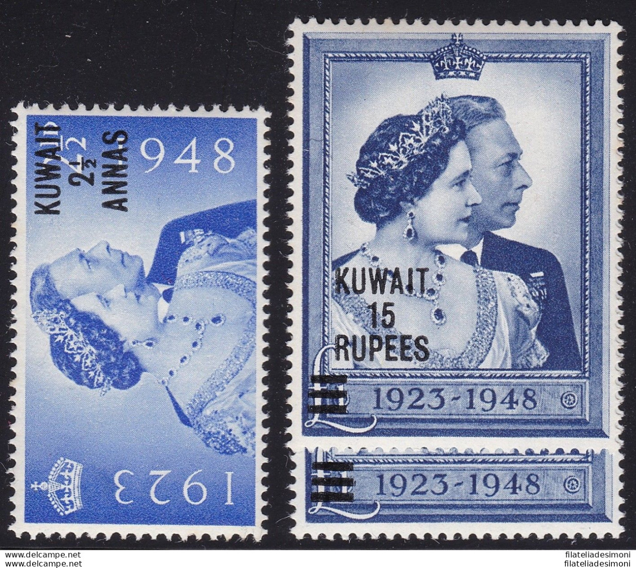 1948 Kuwait - Stanley Gibbons N. 74 + 75a  MNH/** - Andere & Zonder Classificatie