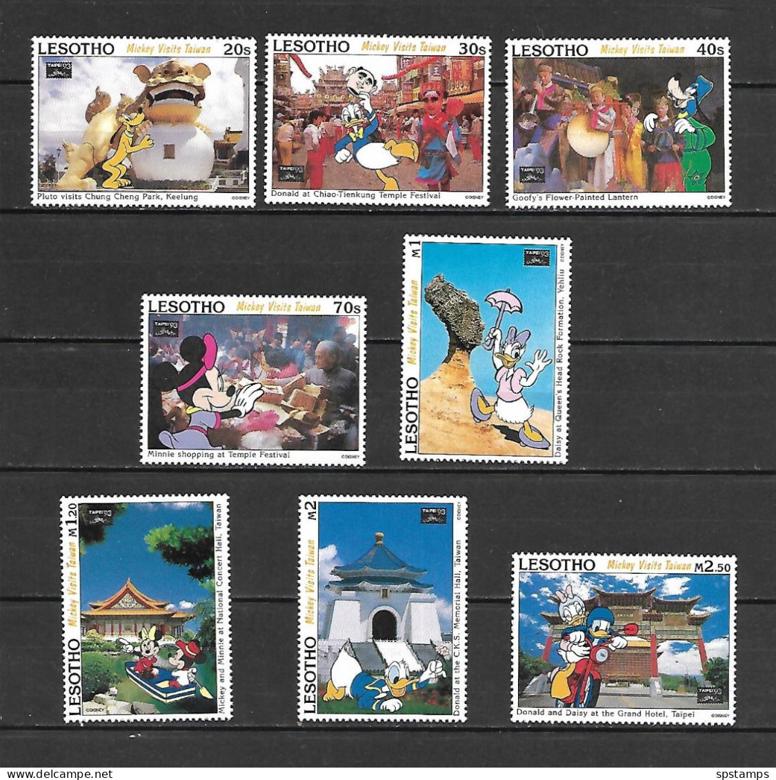 Disney Set Lesotho 1992 Disney Characters In Taiwan MNH - Disney