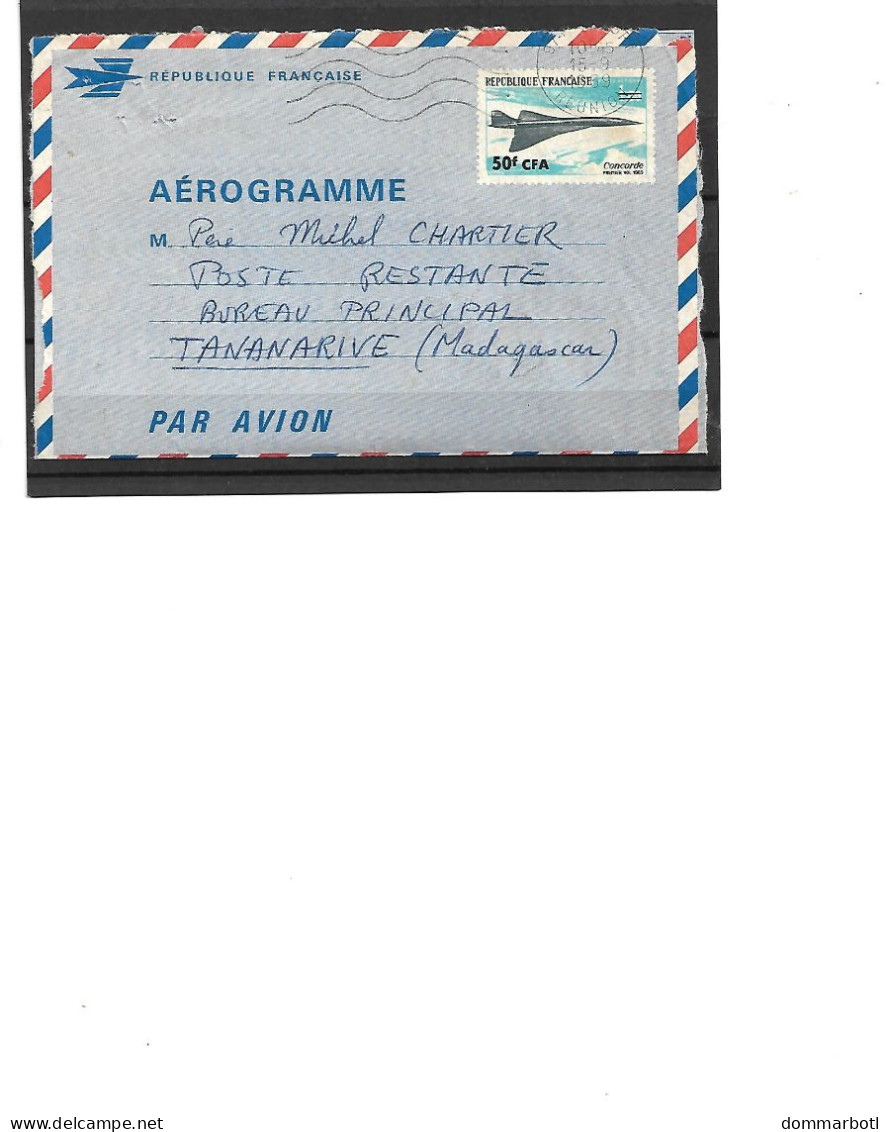 Poste Restante, Réunion, Franc CFA - Madagascar (1960-...)