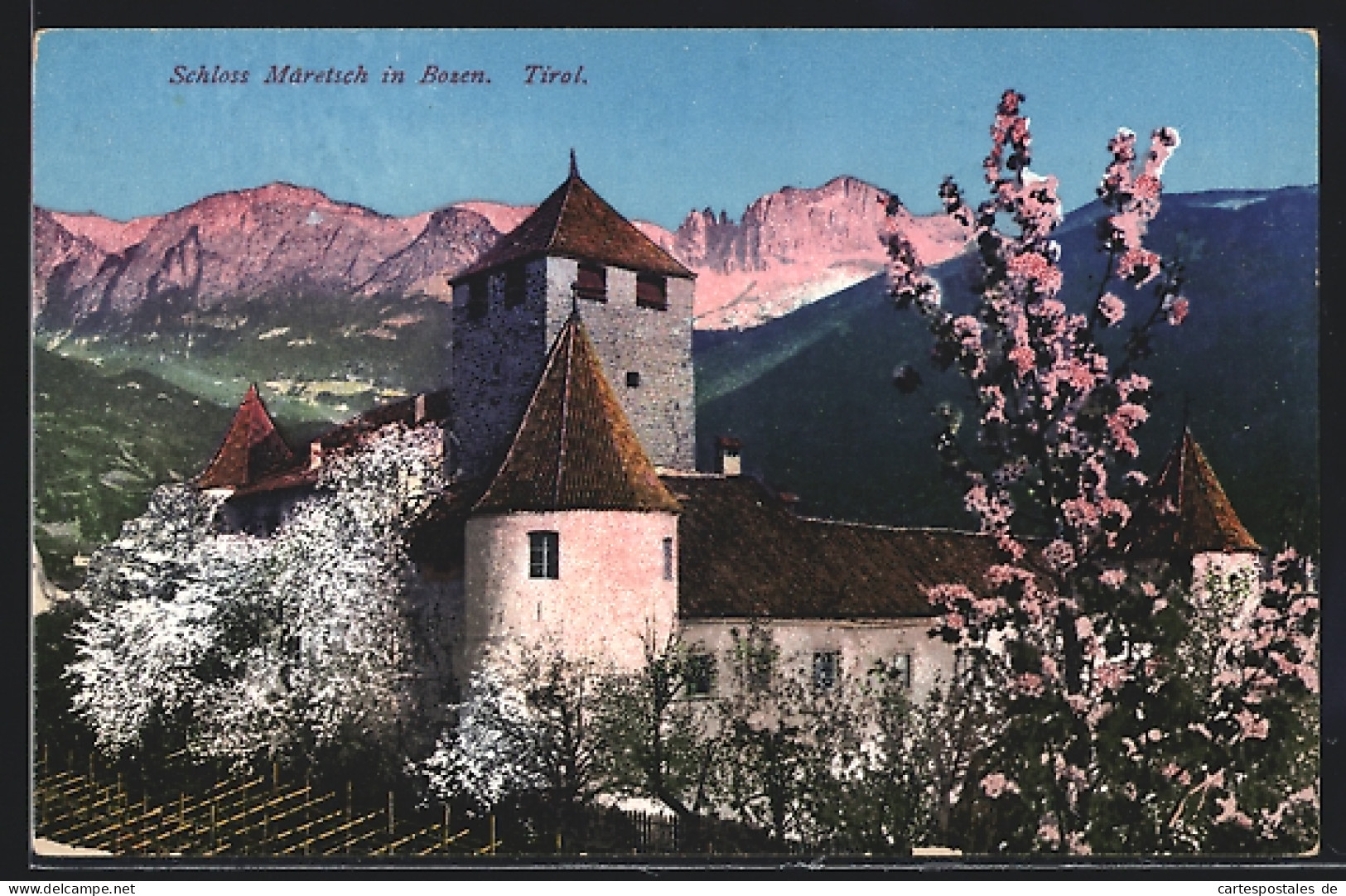 Cartolina Bozen, Schloss Maretsch Mit Bergblick  - Bolzano (Bozen)