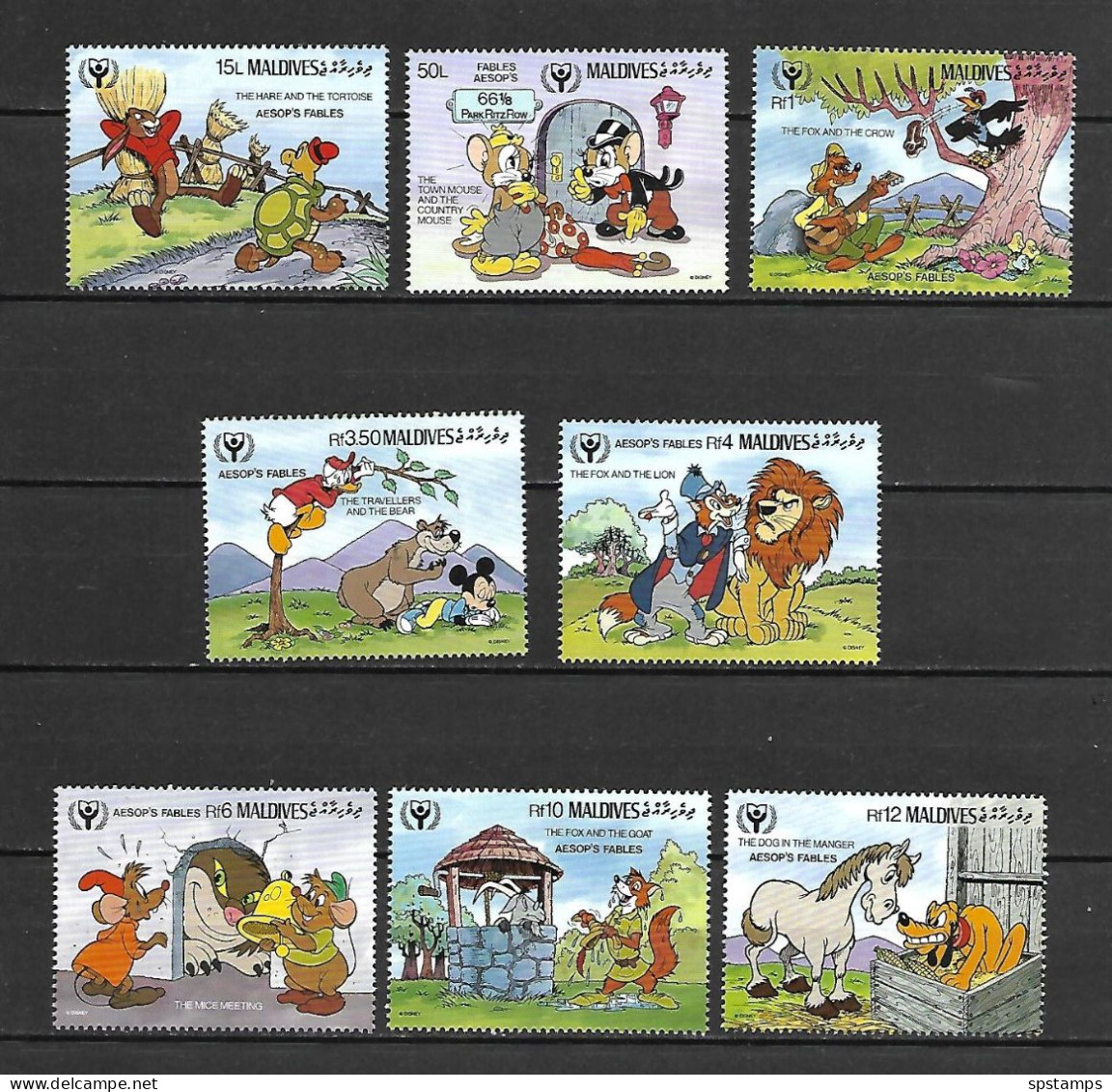 Disney Set Maldives 1990 Aesop's Fables MNH - Disney