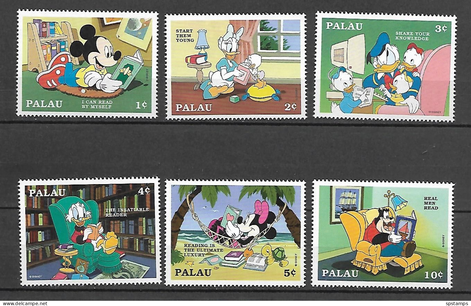 Disney Set Palau 1997 Literacy Campaign MNH - Disney