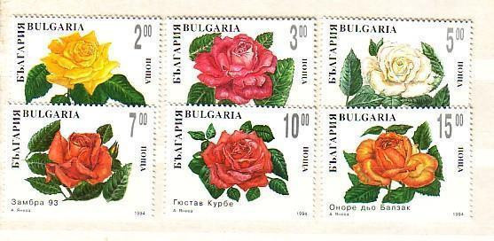 1994  Flora FLOWERS - ROSE     6 V.-MNH  BULGARIA / Bulgarie - Neufs