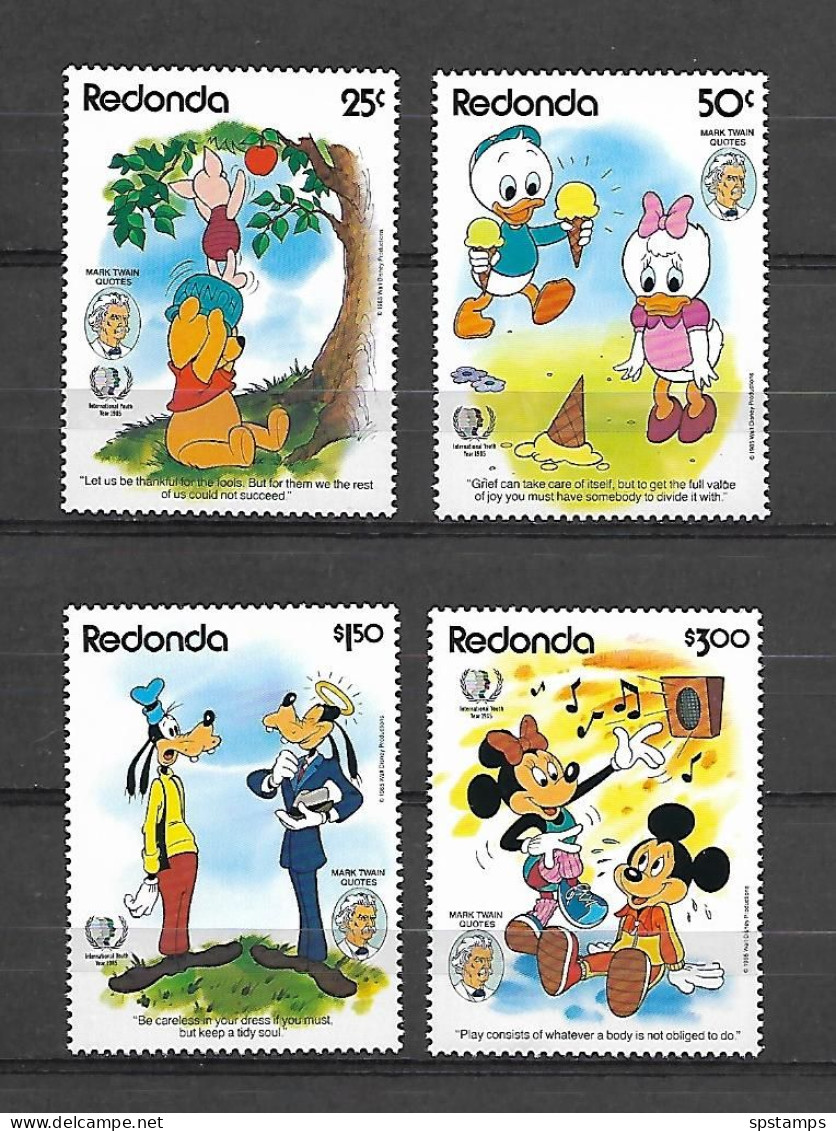 Disney Set Redonda 1985 International Youth Year MNH - Disney