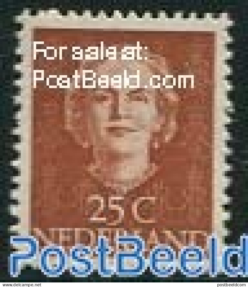 Netherlands 1949 25c, Stamp Out Of Set, Mint NH - Ungebraucht