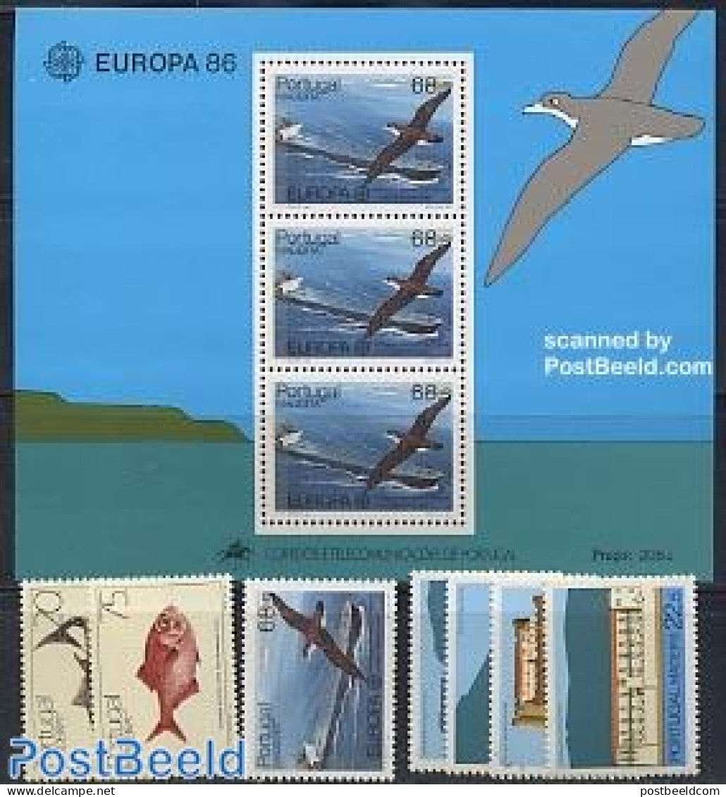 Madeira 1986 Yearset 1986 (7v+1s/s), Mint NH, Various - Yearsets (by Country) - Non Classificati