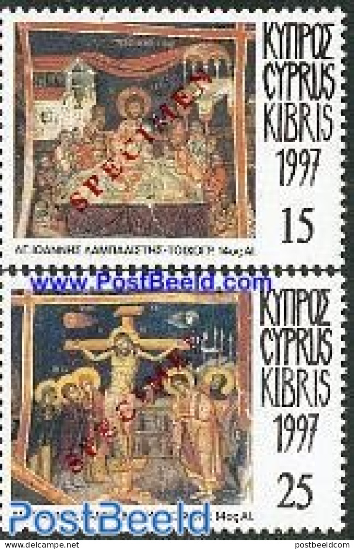 Cyprus 1997 EASTER SPECIMEN 2V, Mint NH, Religion - Religion - Ungebraucht
