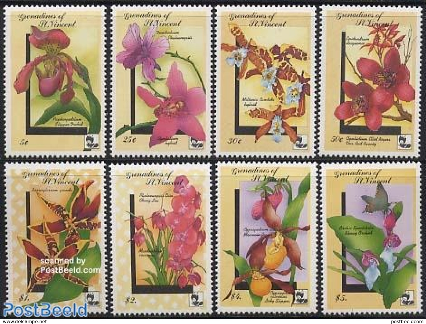 Saint Vincent & The Grenadines 1990 Garden Expo 8v, Orchids, Mint NH, Nature - Gardens - Orchids - St.Vincent E Grenadine