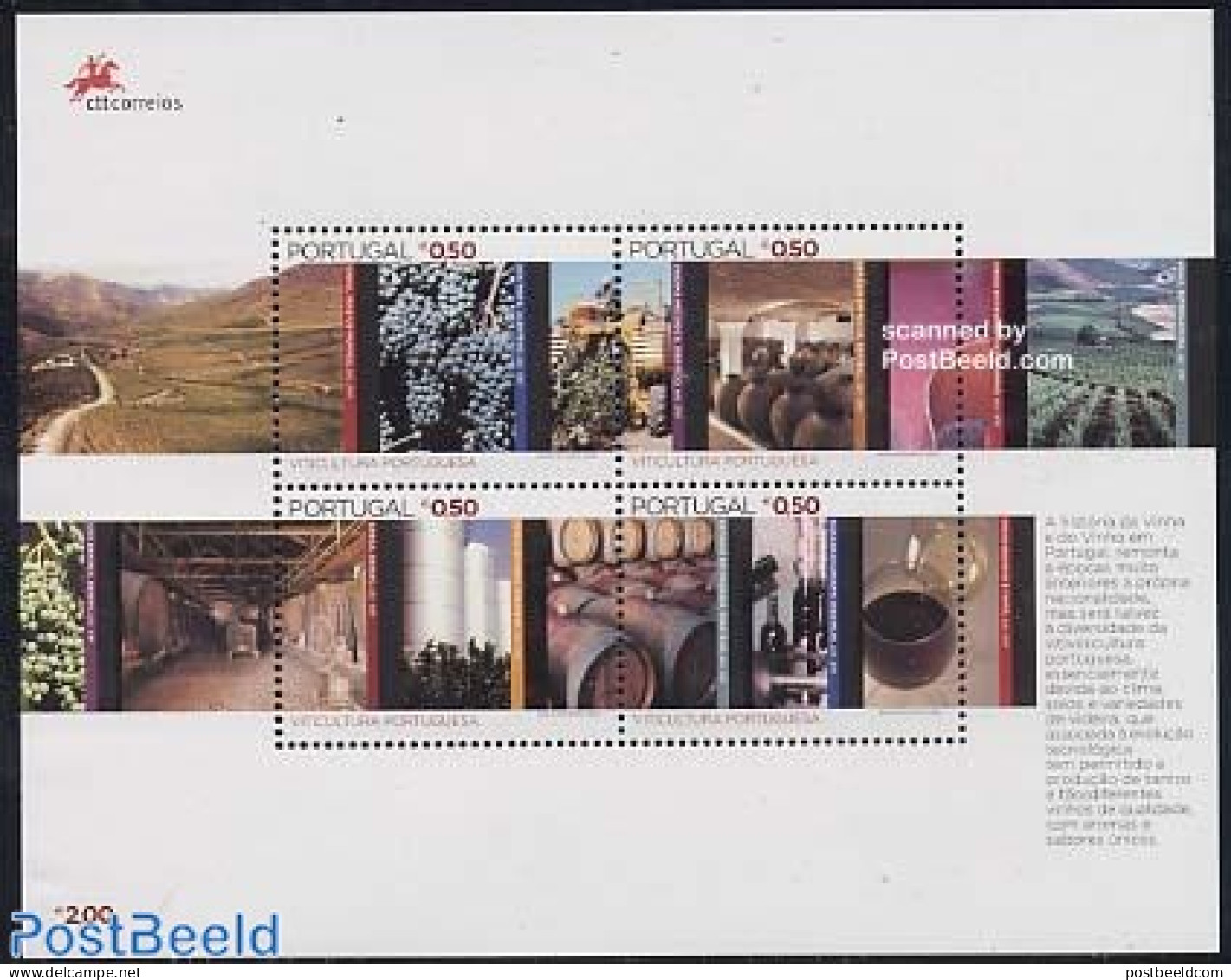 Portugal 2004 Wine S/s, Mint NH, Health - Nature - Various - Food & Drink - Wine & Winery - Agriculture - Nuevos