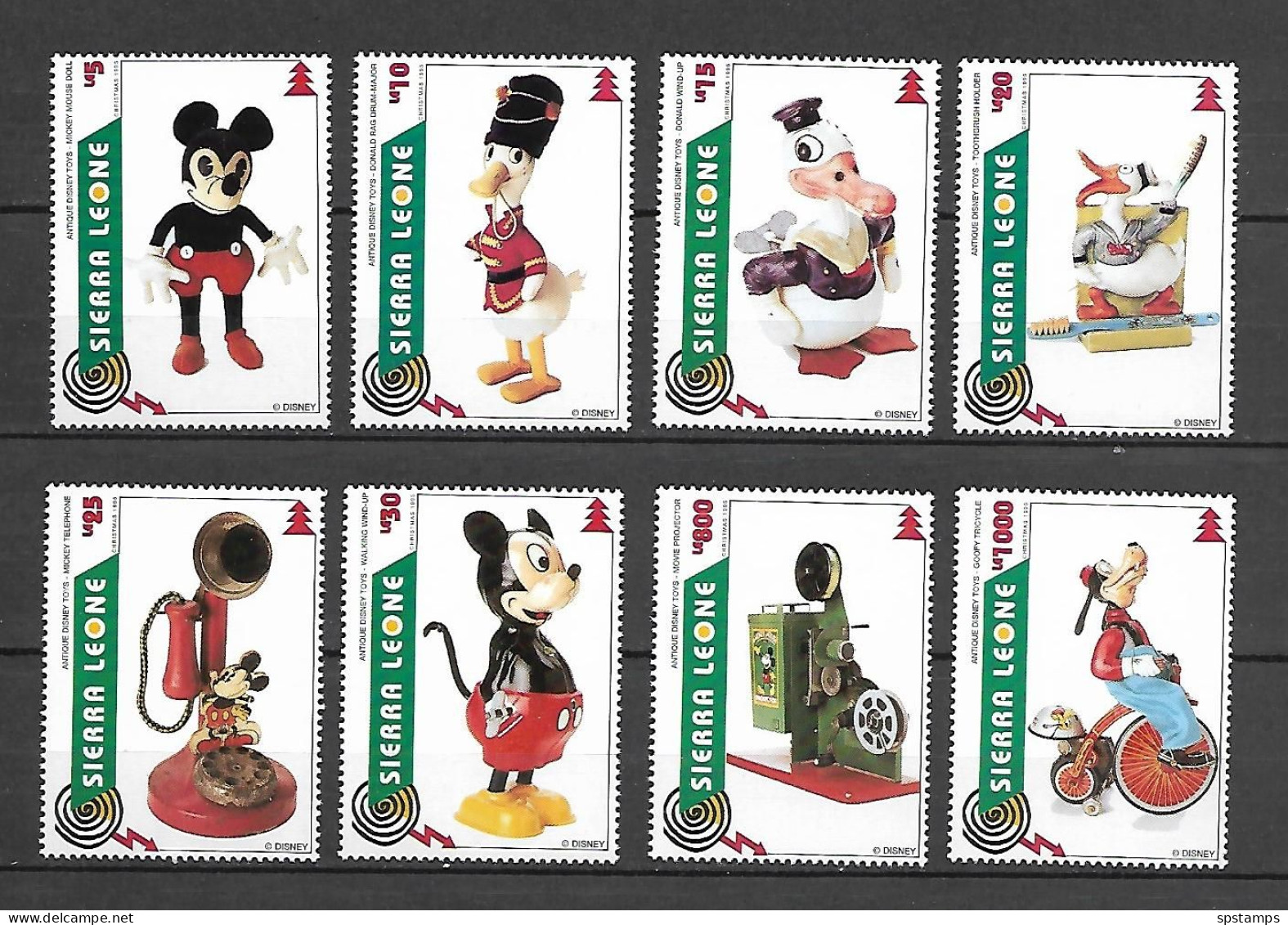 Disney Set Sierra Leone 1995 Antique Toys MNH - Disney