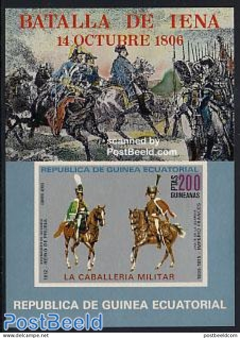 Equatorial Guinea 1976 Cavalery Uniforms S/s Imperforated, Mint NH, Nature - Various - Horses - Uniforms - Kostums