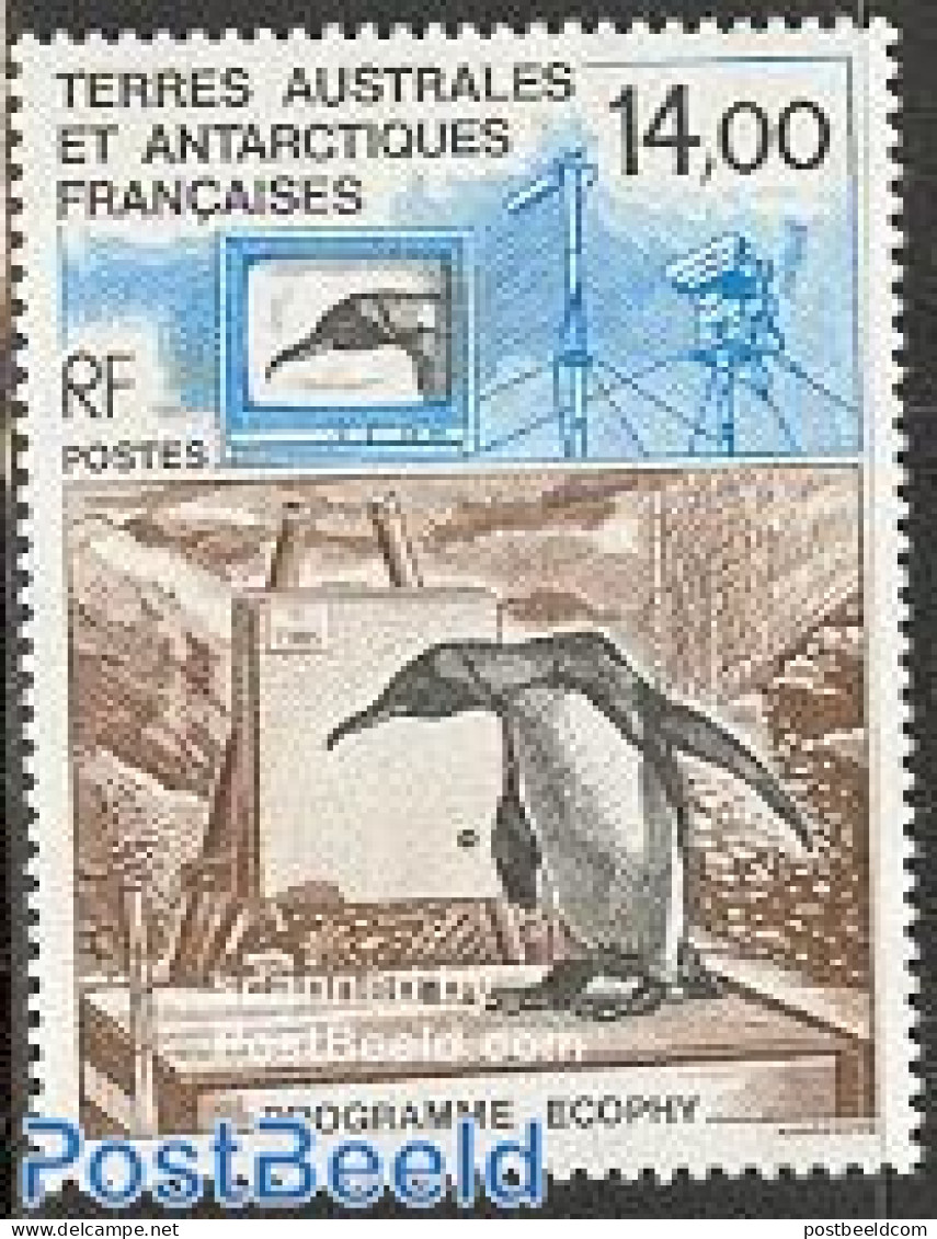 French Antarctic Territory 1993 Ecophy 1v, Mint NH, Nature - Birds - Penguins - Nuevos