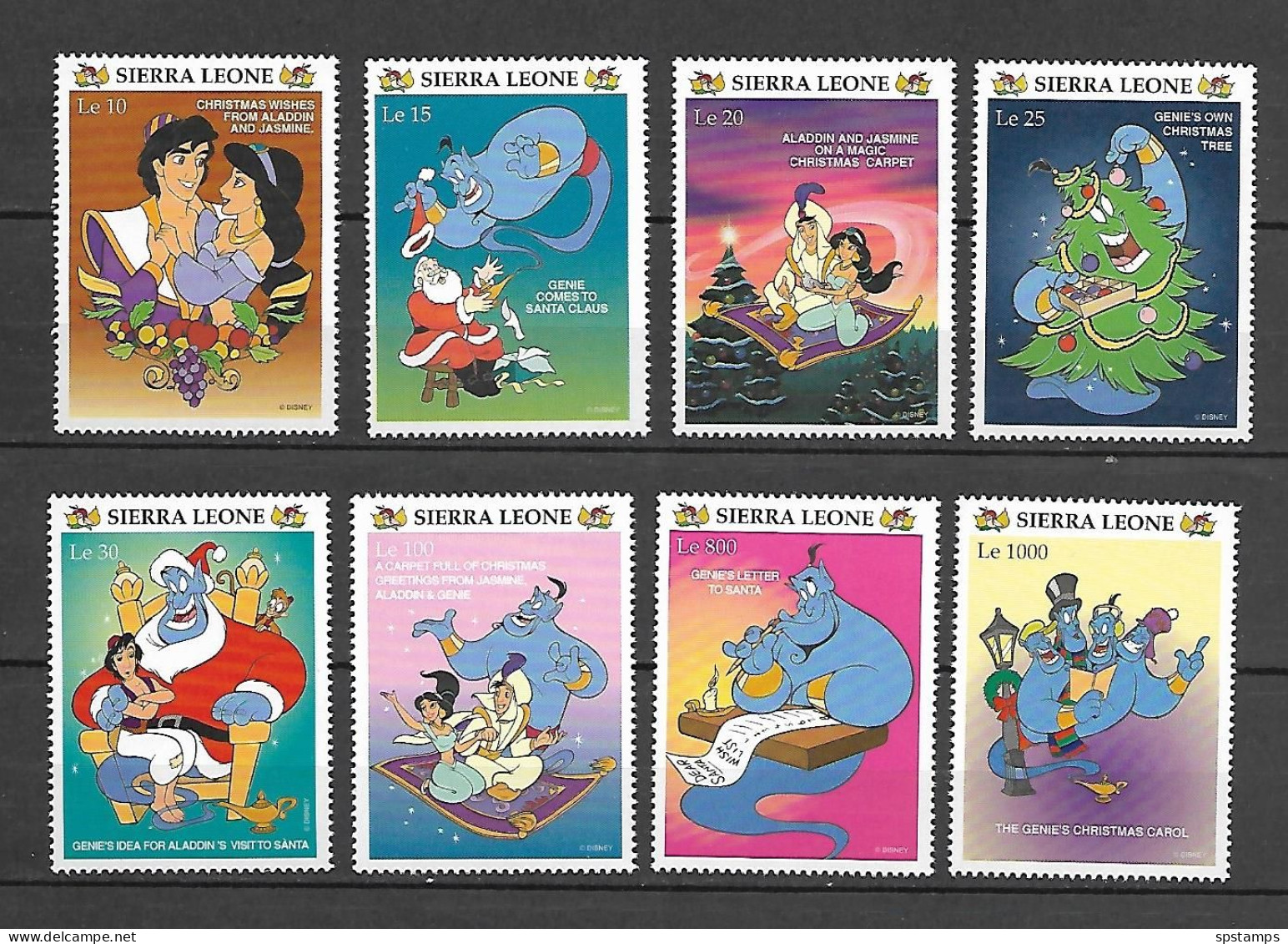 Disney Set Sierra Leone 1997 Aladdin MNH - Disney