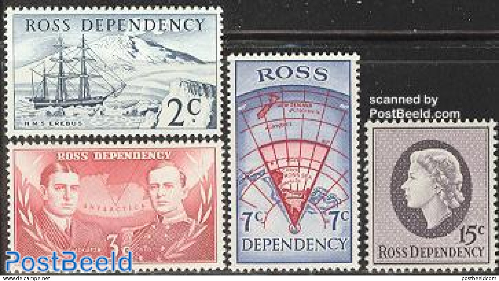 Ross Dependency 1967 Definitives 4v, Unused (hinged), History - Science - Transport - Various - Explorers - The Arctic.. - Explorers