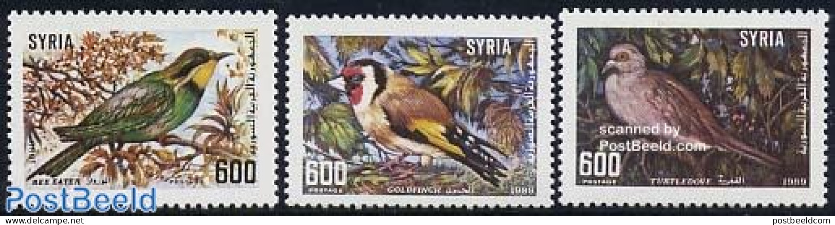 Syria 1989 Birds 3v, Mint NH, Nature - Birds - Pigeons - Syrien
