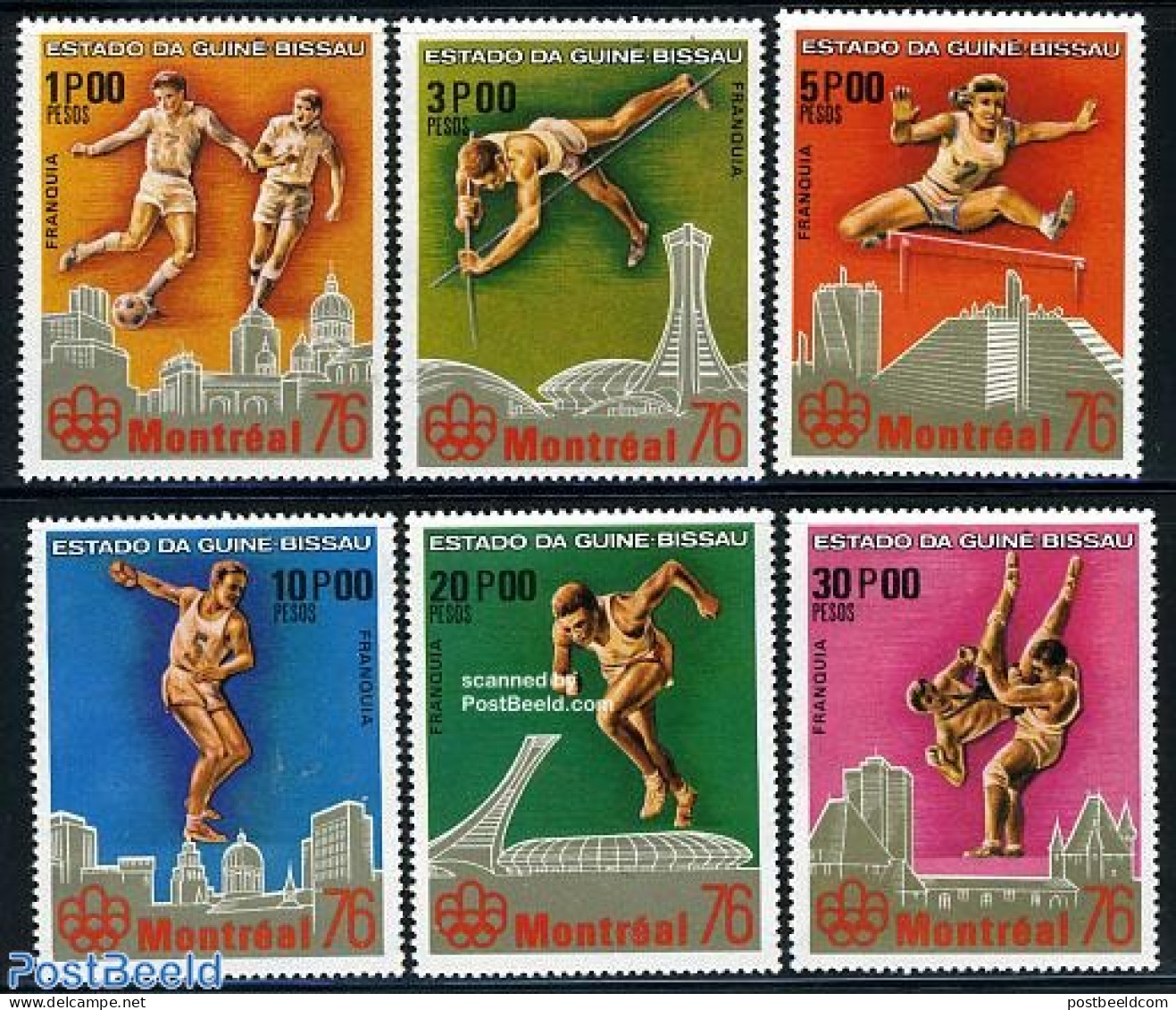 Guinea Bissau 1976 Olympic Games Montreal 6v, Mint NH, Sport - Athletics - Olympic Games - Athletics