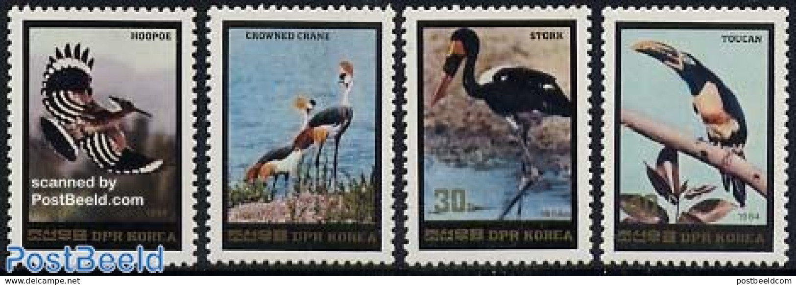 Korea, North 1984 Birds 4v, Mint NH, Nature - Birds - Toucans - Korea (Nord-)