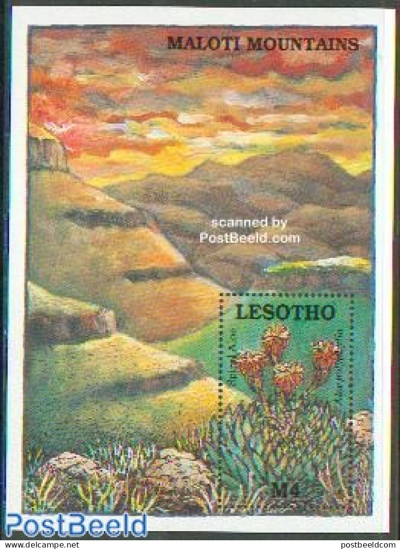 Lesotho 1989 Maloti Mountains S/s, Mint NH, Nature - Sport - Flowers & Plants - Mountains & Mountain Climbing - Climbing