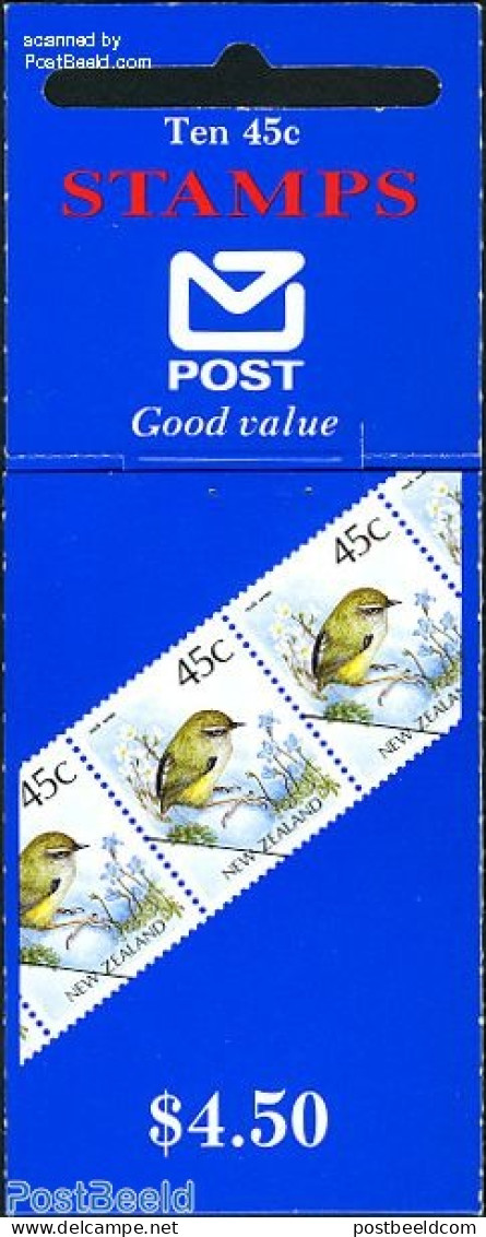 New Zealand 1991 BIRDS BOOKLET, Mint NH, Nature - Birds - Stamp Booklets - Nuevos