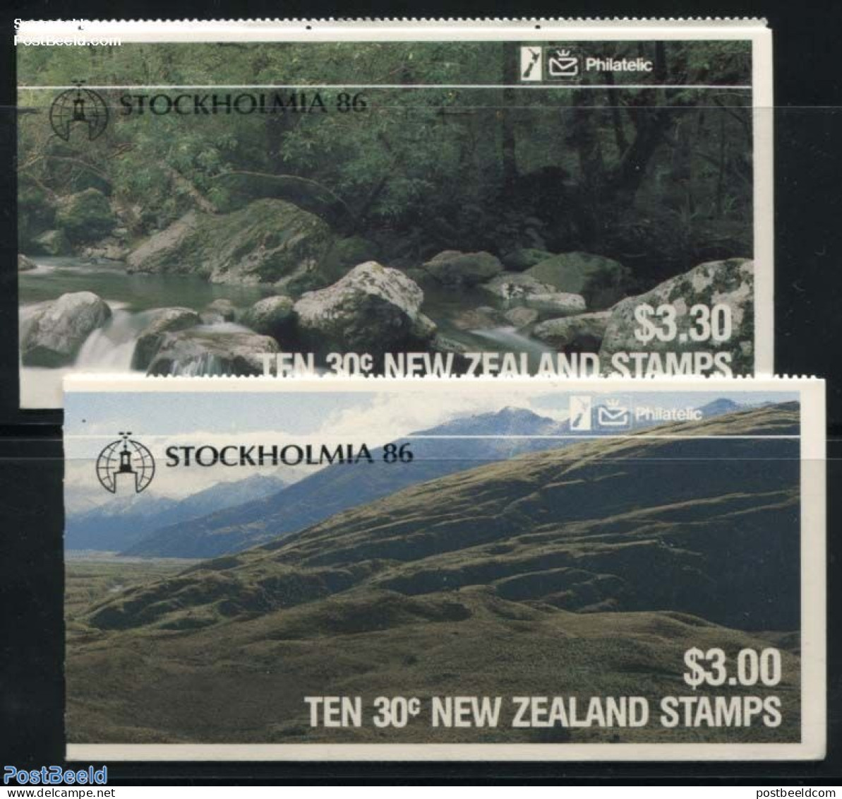 New Zealand 1986 Stockholmia 2 Booklets, Mint NH, Nature - Birds - Stamp Booklets - Ungebraucht